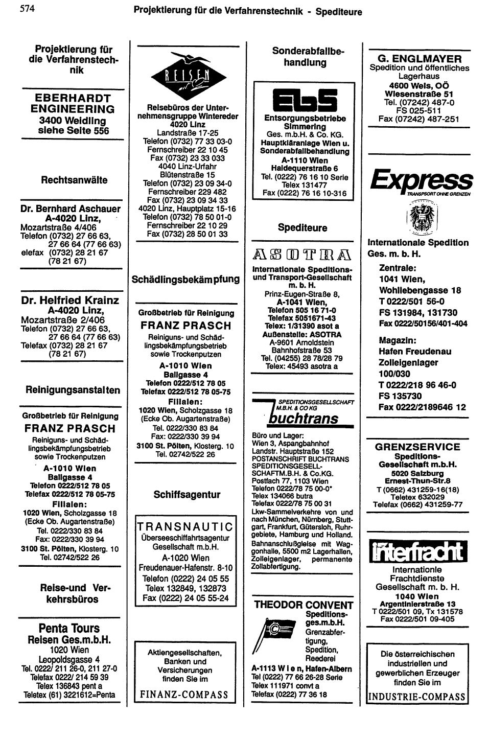 Dienstleistungs-Compass 1991/92 - Page 592
