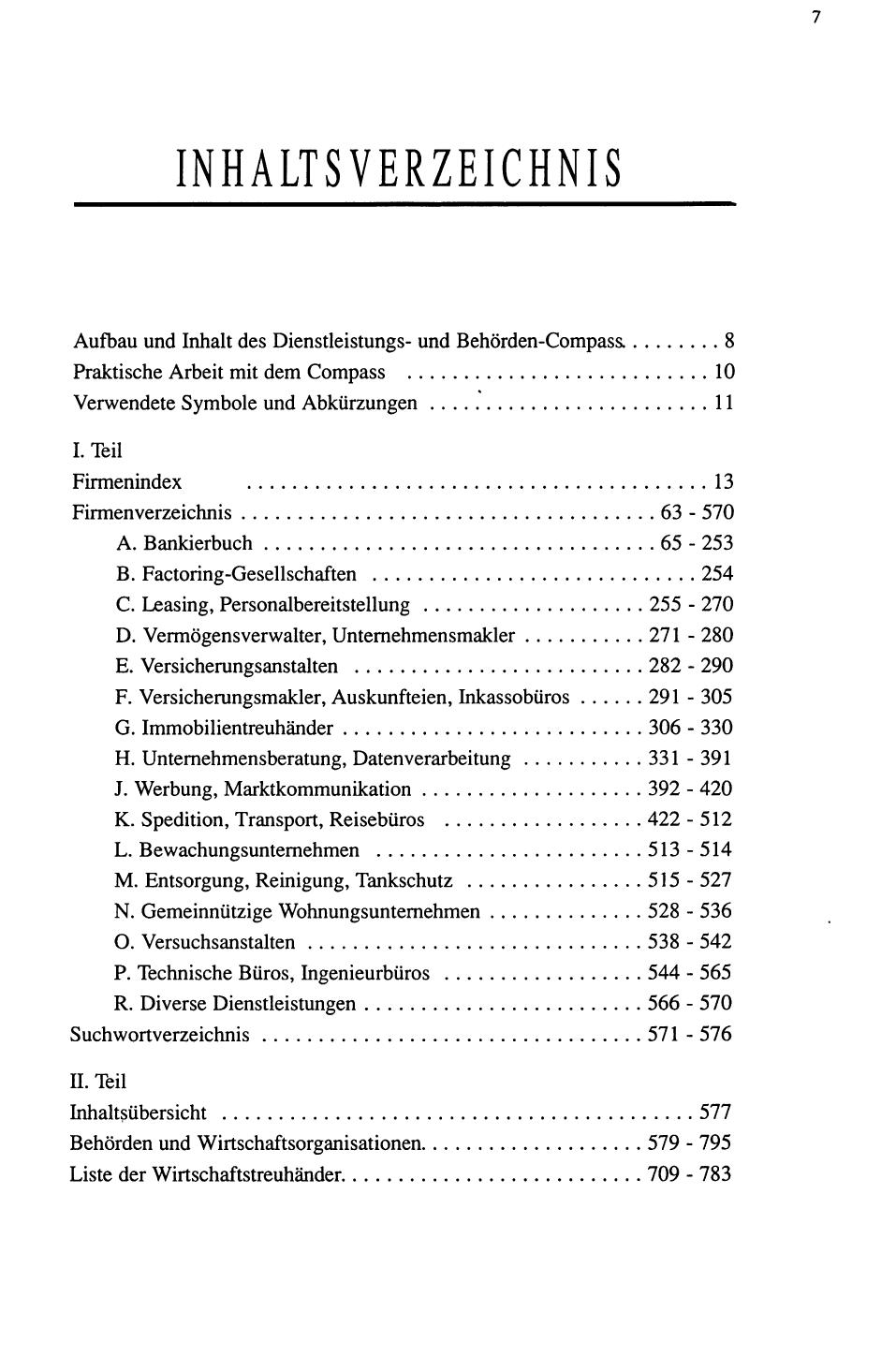 Dienstleistungs-Compass 1991/92 - Page 7