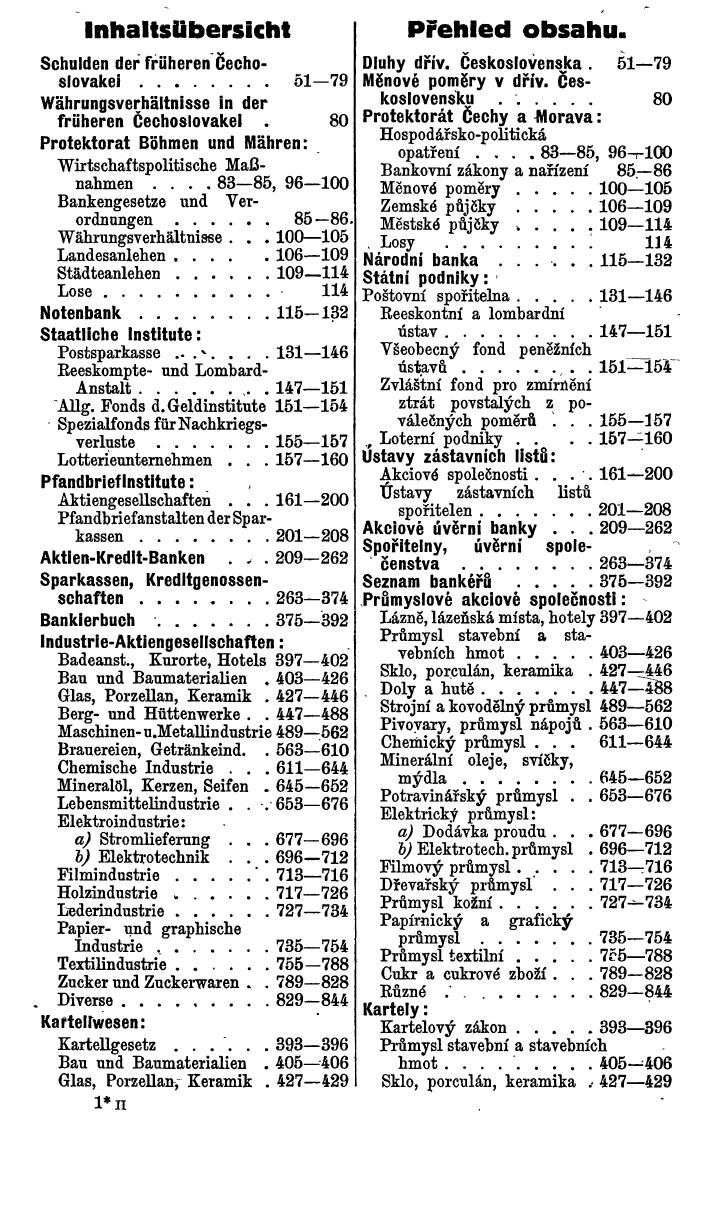 Compass. Finanzielles Jahrbuch 1942: Böhmen und Mähren, Slowakei. - Seite 7
