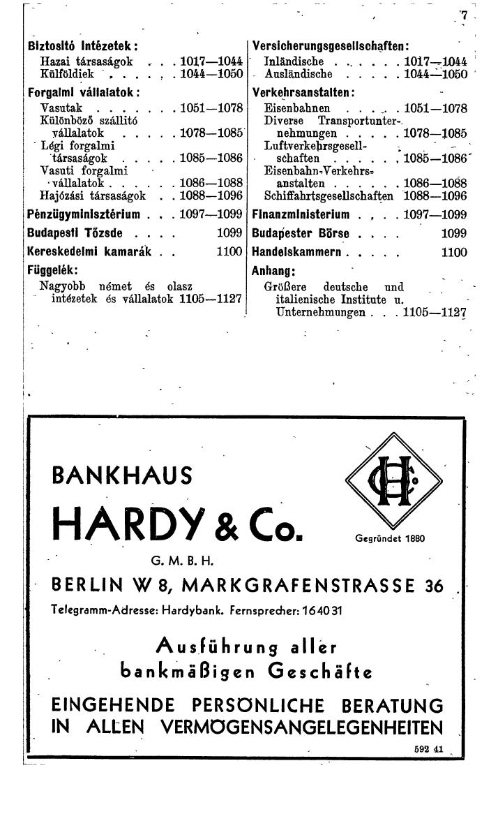 Compass. Finanzielles Jahrbuch 1942: Ungarn. - Seite 15