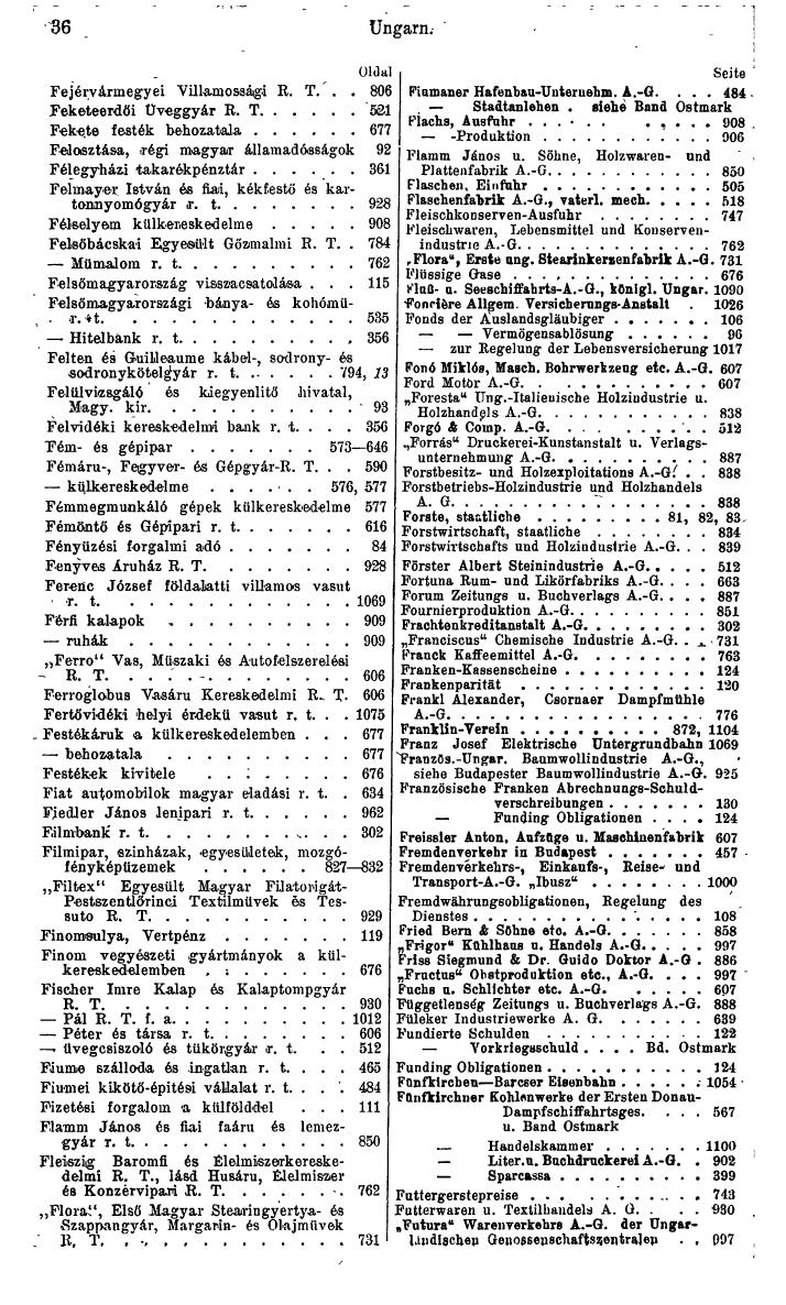 Compass. Finanzielles Jahrbuch 1942: Ungarn. - Seite 46
