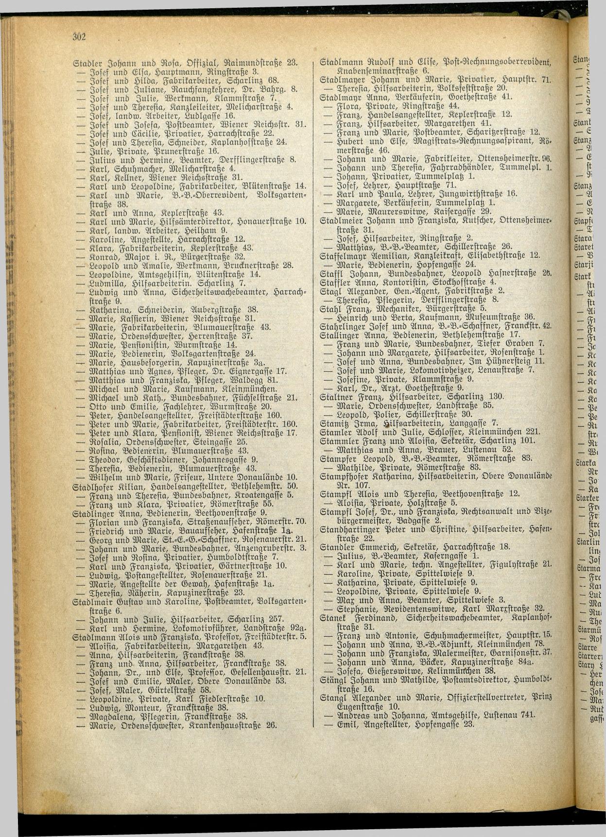 Amtliches Linzer Adreßbuch 1928 - Seite 304