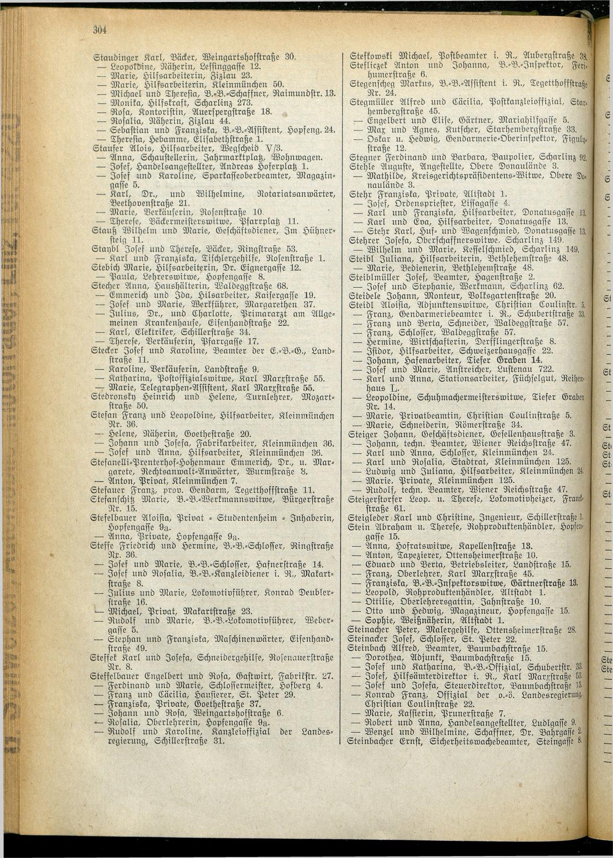 Amtliches Linzer Adreßbuch 1928 - Seite 306