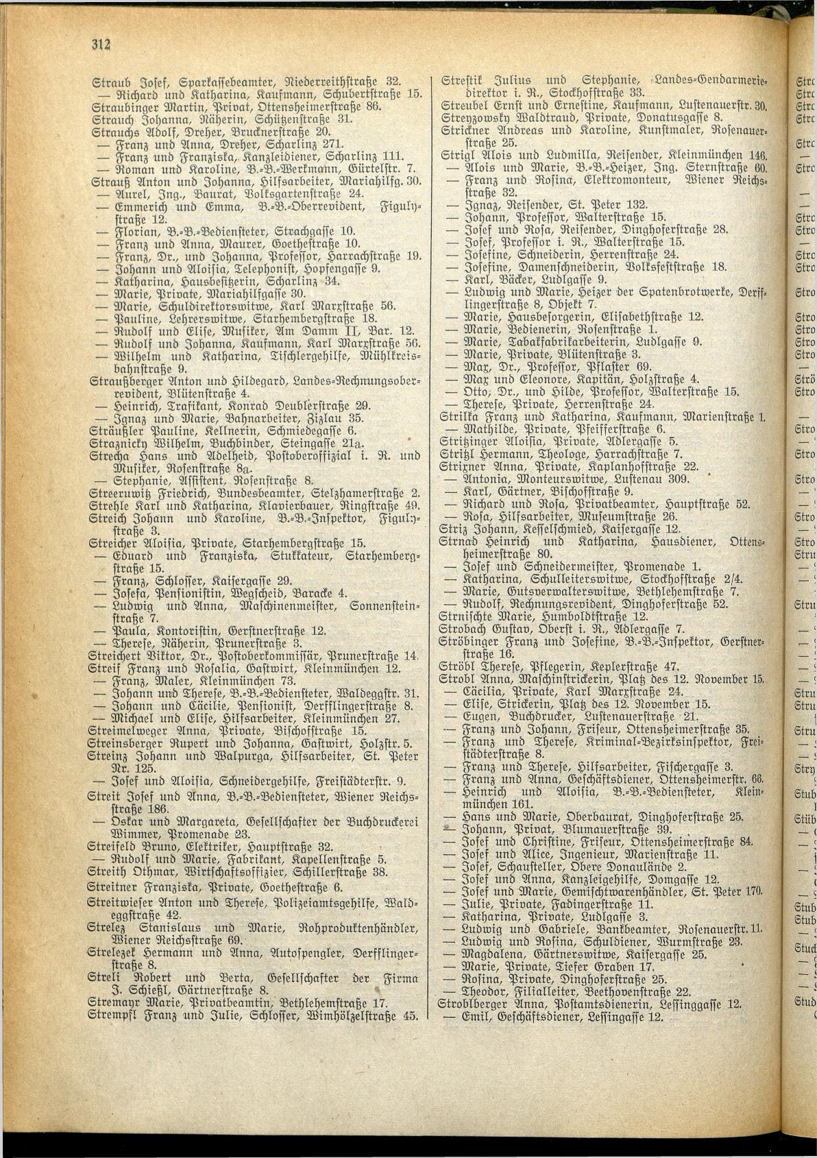 Amtliches Linzer Adreßbuch 1928 - Seite 314