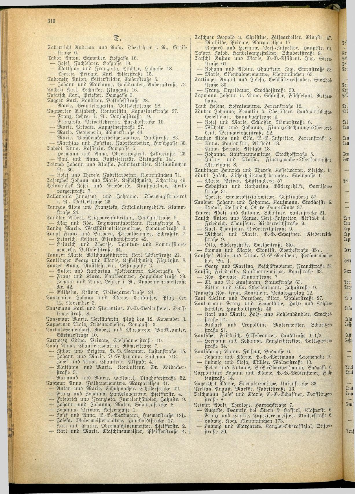 Amtliches Linzer Adreßbuch 1928 - Seite 318