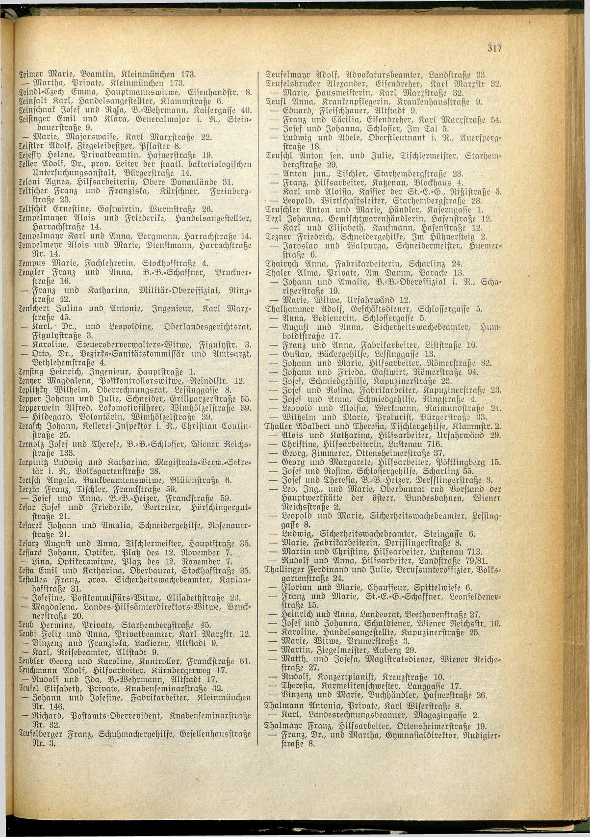 Amtliches Linzer Adreßbuch 1928 - Seite 319