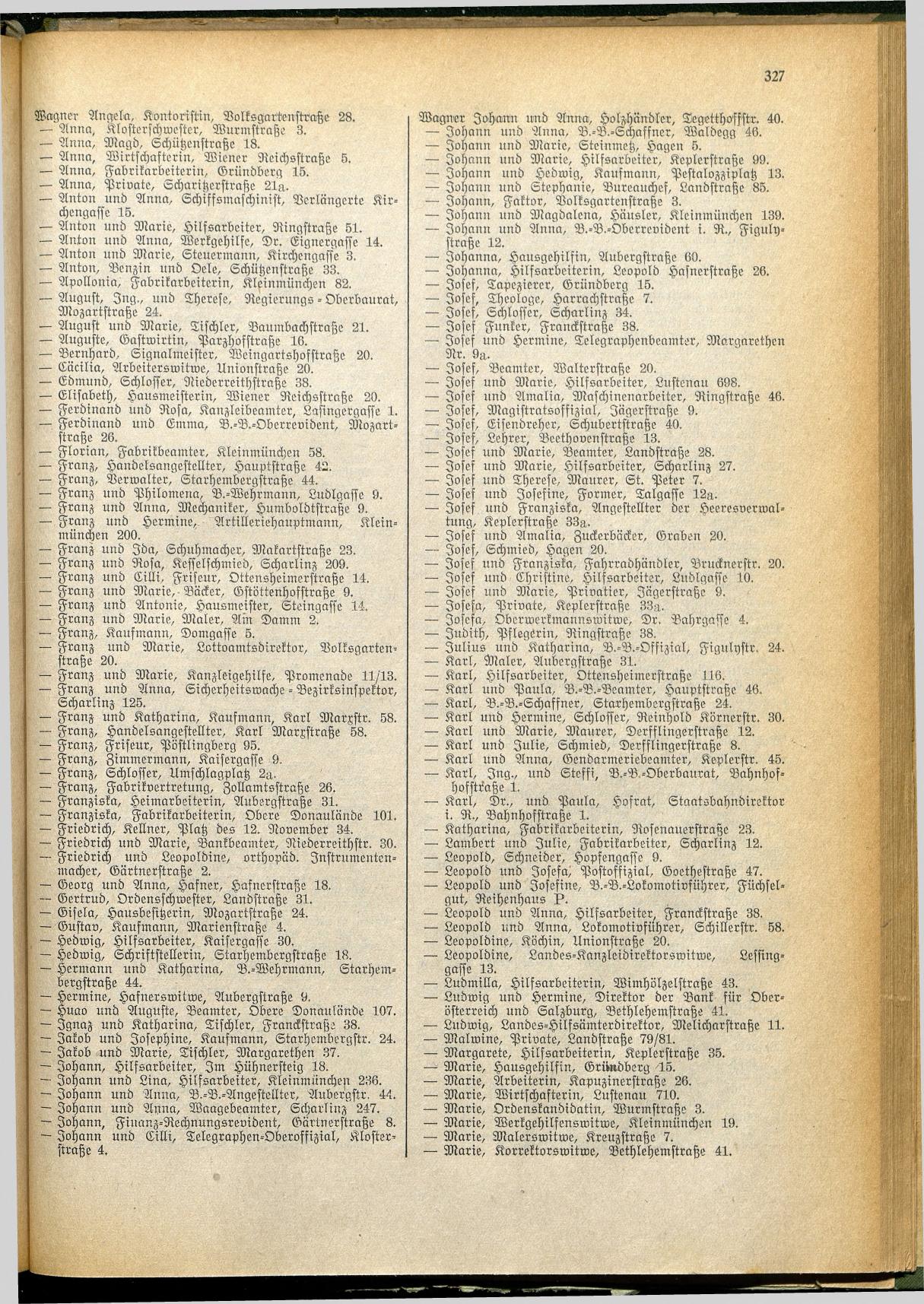 Amtliches Linzer Adreßbuch 1928 - Seite 329