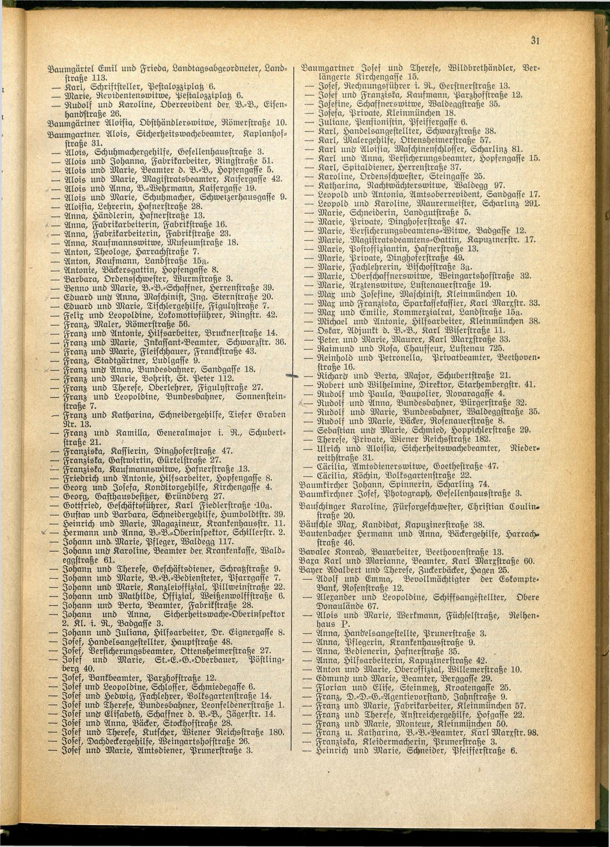 Amtliches Linzer Adreßbuch 1928 - Seite 33
