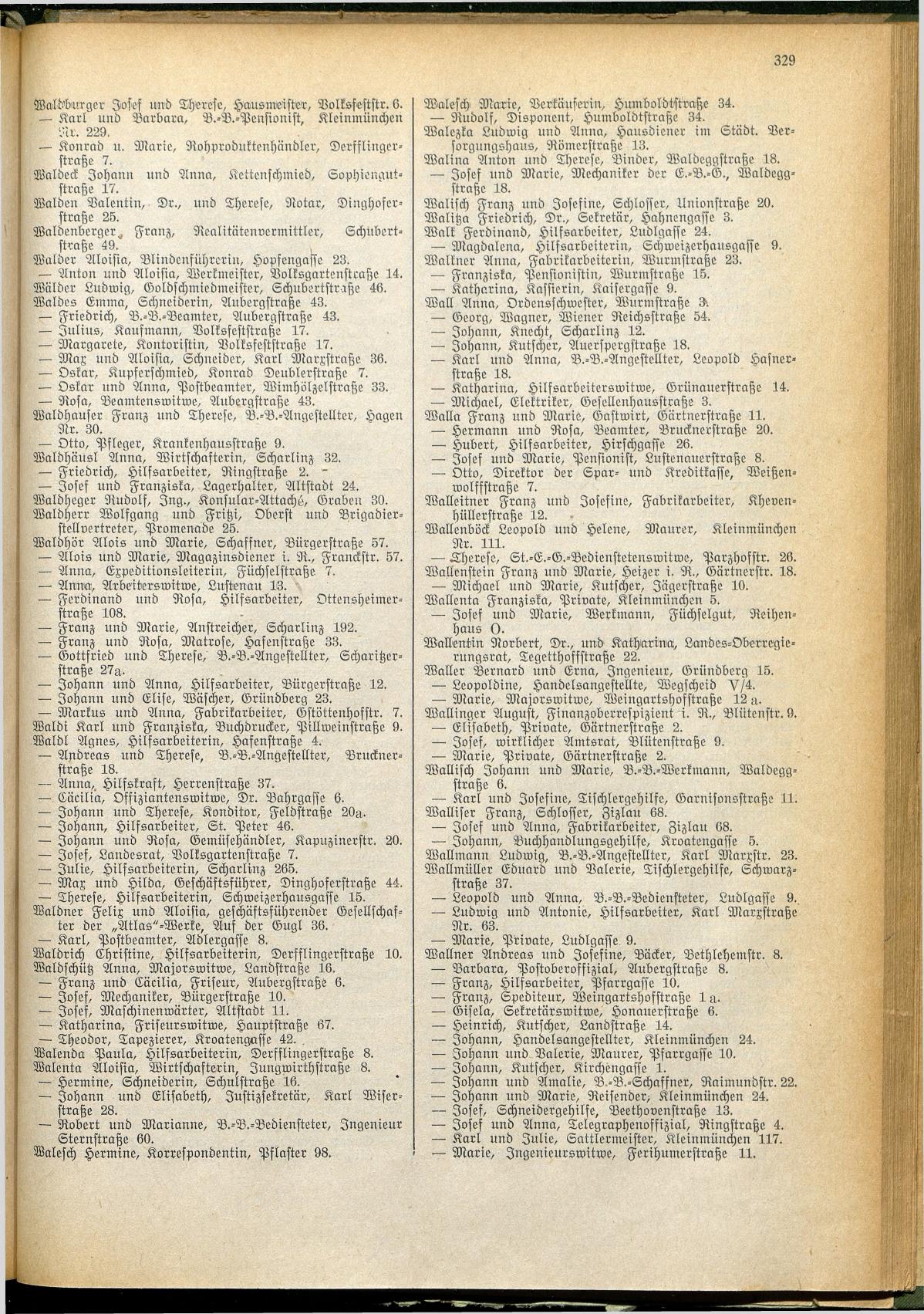 Amtliches Linzer Adreßbuch 1928 - Seite 331