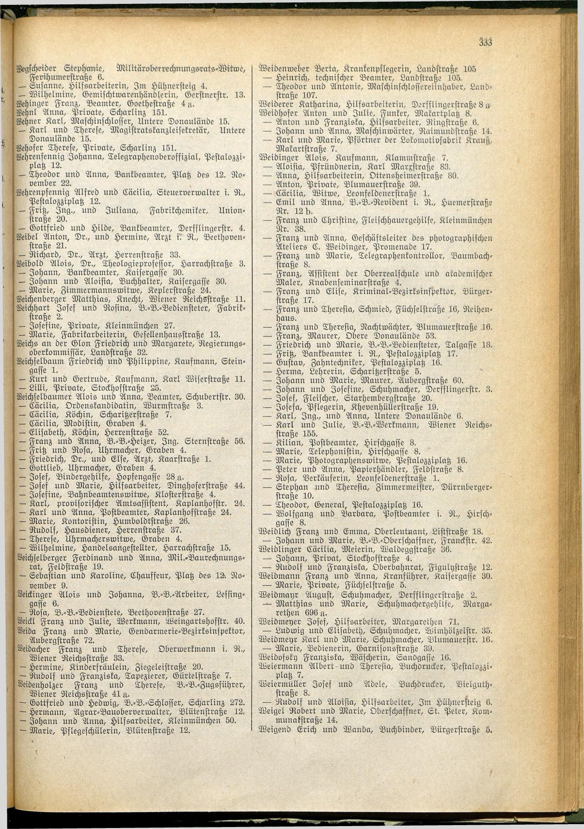 Amtliches Linzer Adreßbuch 1928 - Seite 335