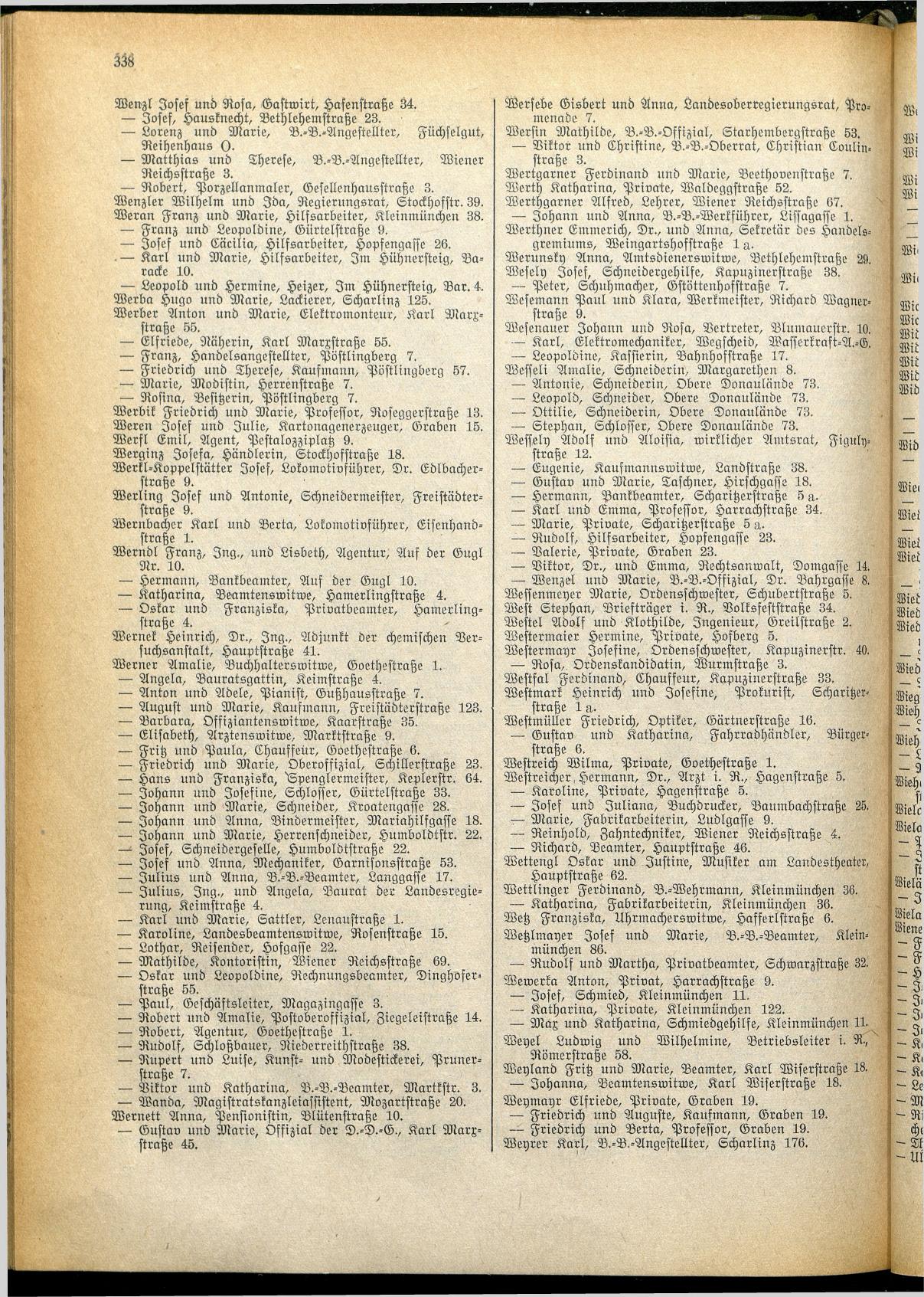 Amtliches Linzer Adreßbuch 1928 - Seite 340