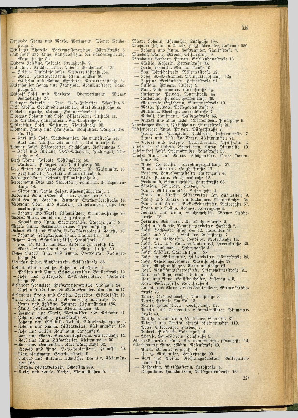 Amtliches Linzer Adreßbuch 1928 - Seite 341