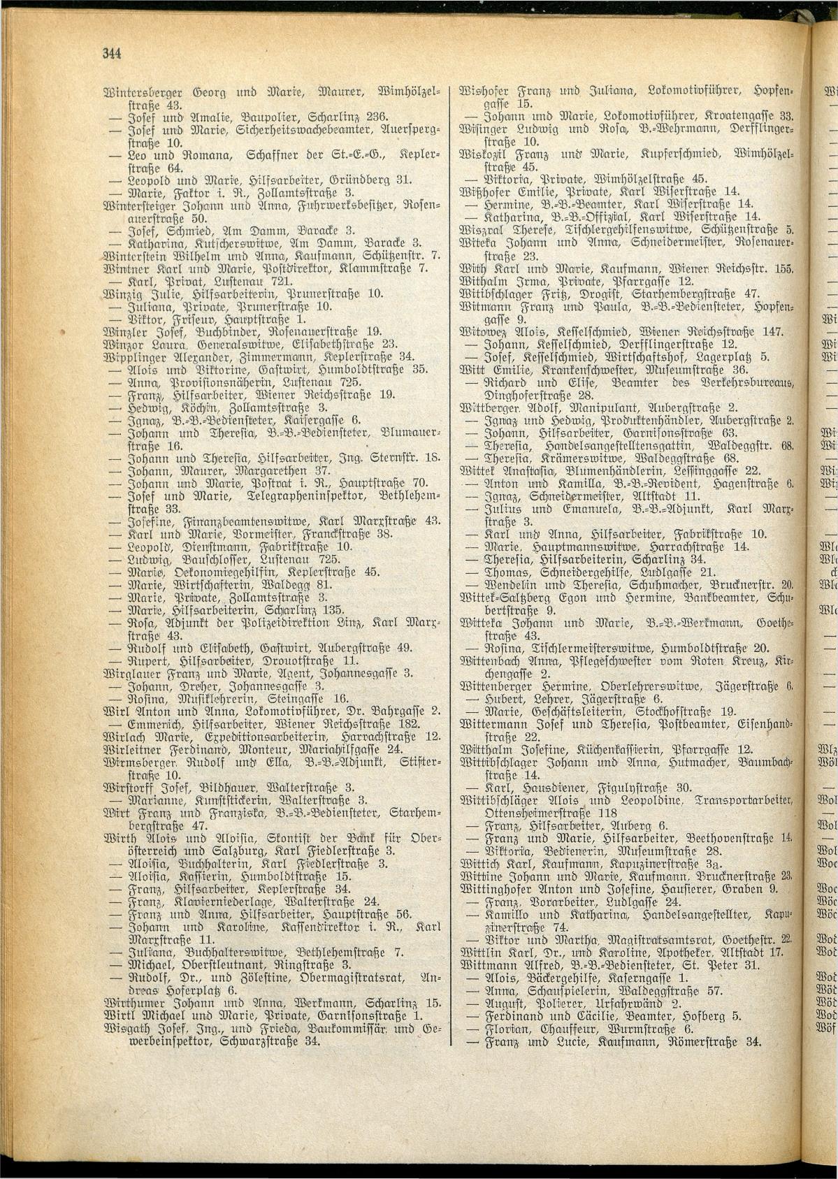 Amtliches Linzer Adreßbuch 1928 - Seite 346