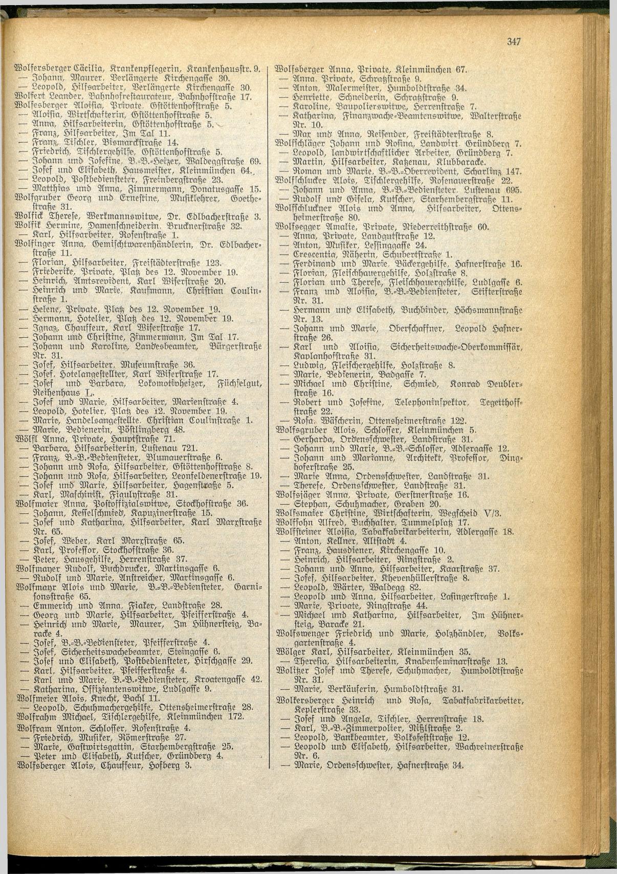 Amtliches Linzer Adreßbuch 1928 - Seite 349