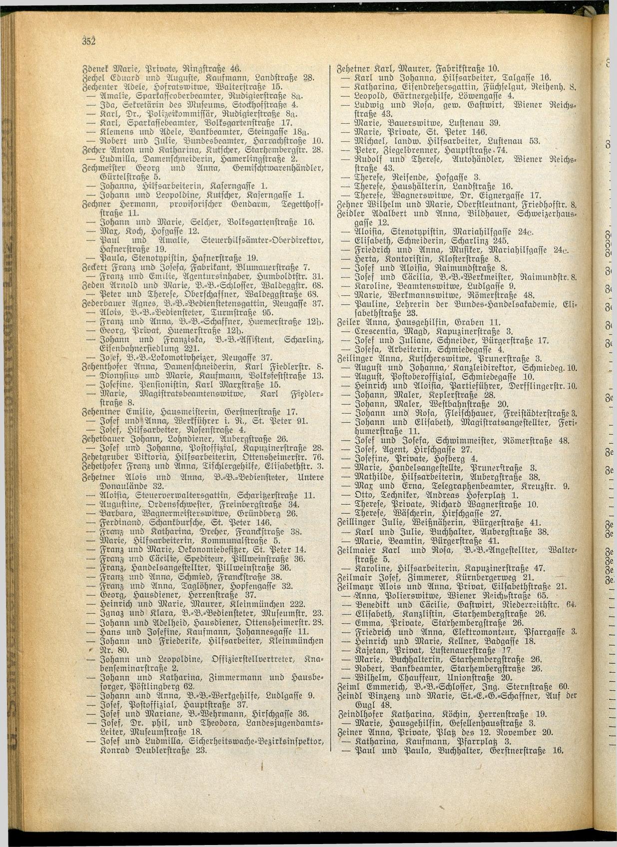 Amtliches Linzer Adreßbuch 1928 - Seite 354