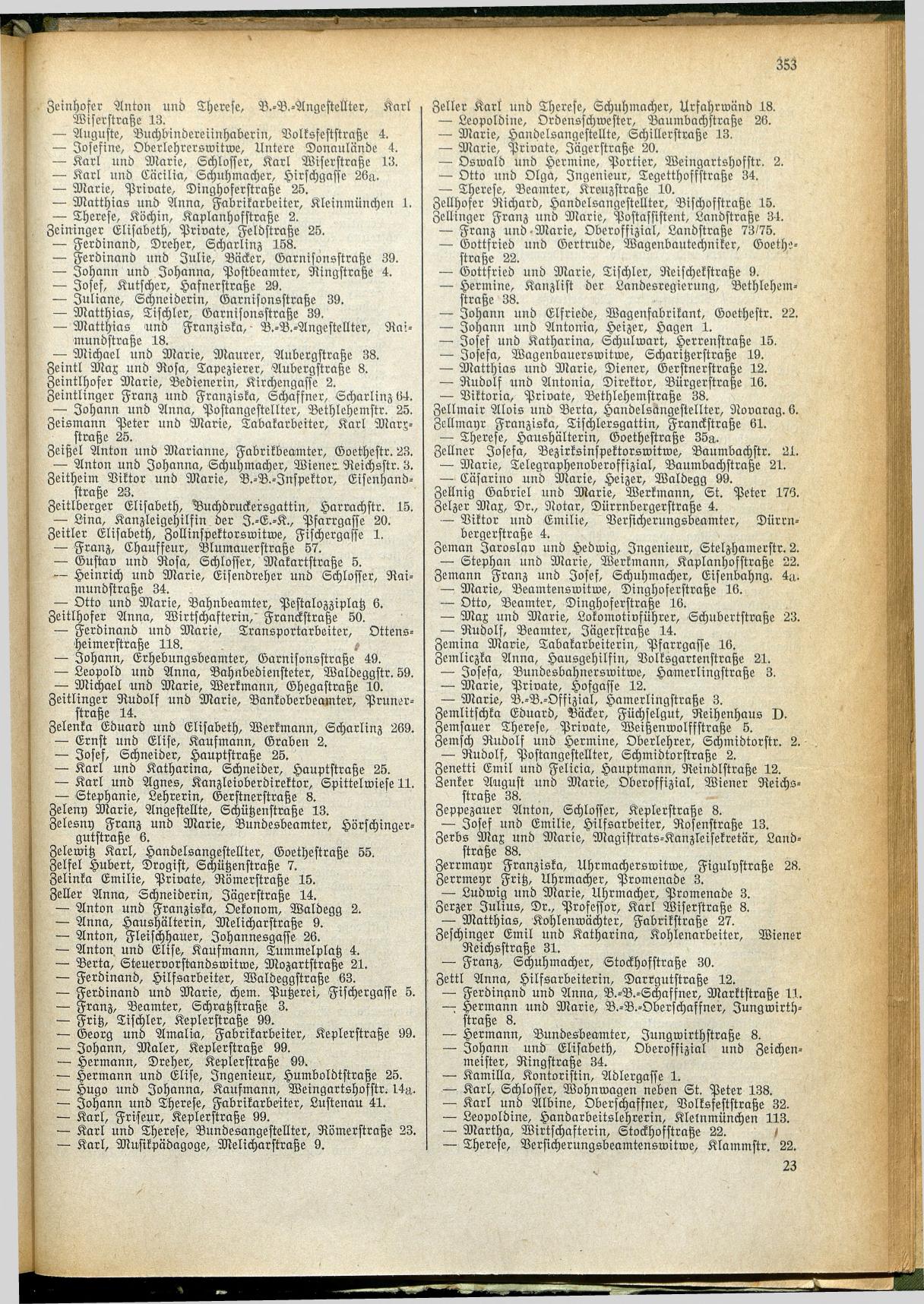 Amtliches Linzer Adreßbuch 1928 - Seite 355
