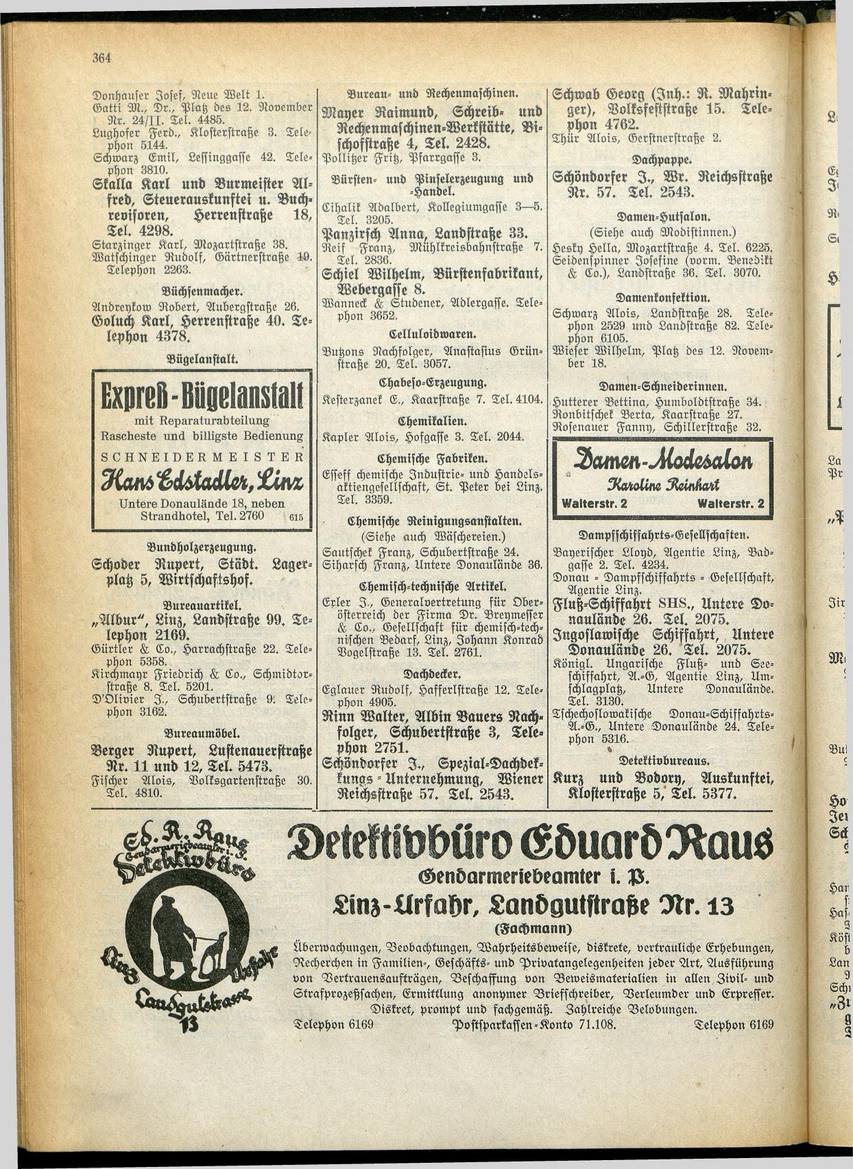 Amtliches Linzer Adreßbuch 1928 - Seite 366