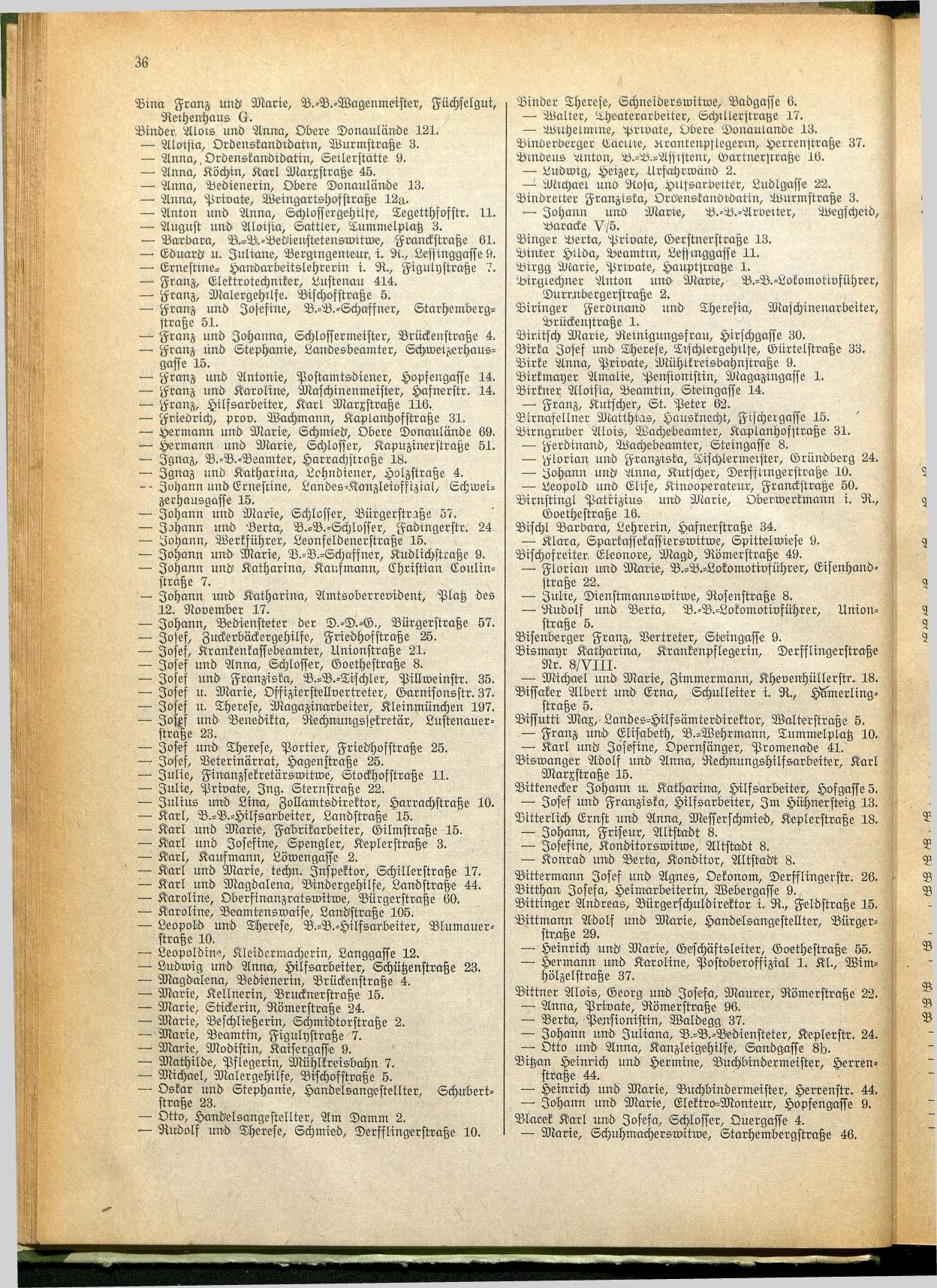 Amtliches Linzer Adreßbuch 1928 - Seite 38