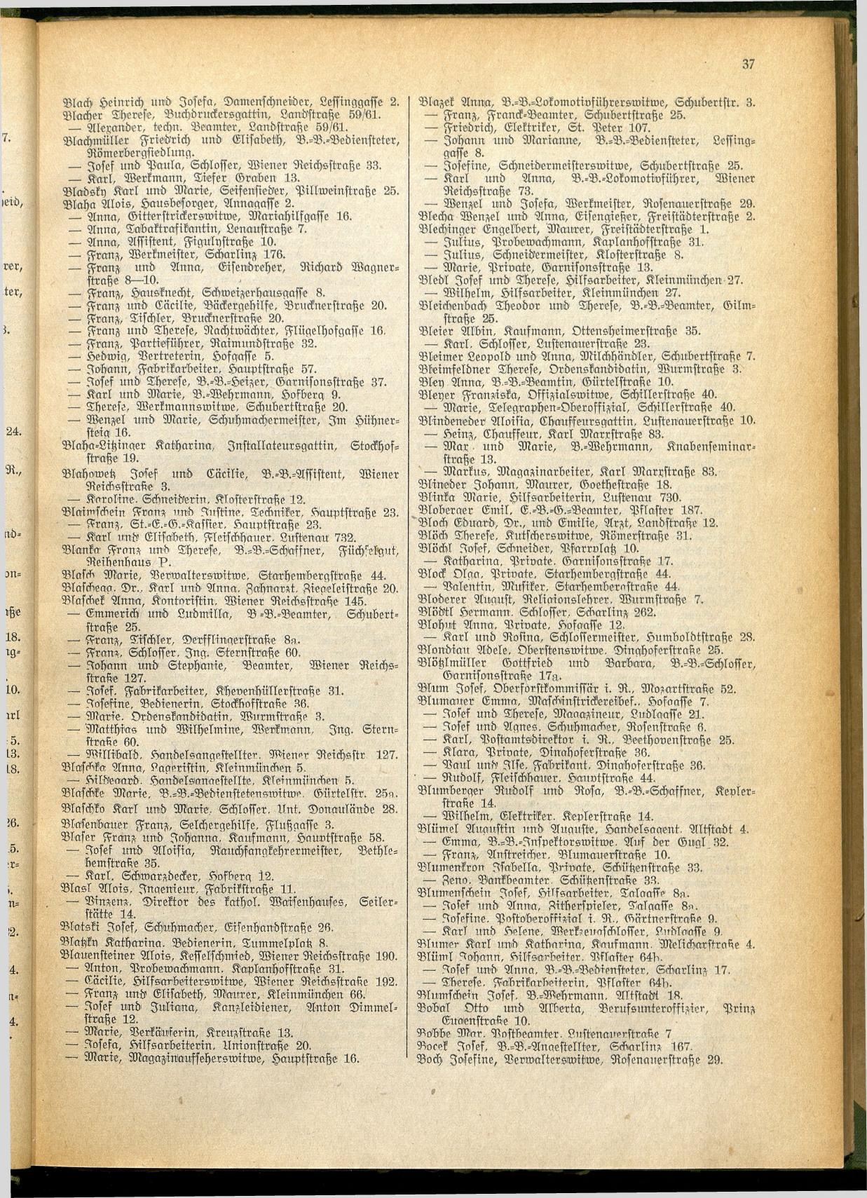 Amtliches Linzer Adreßbuch 1928 - Seite 39