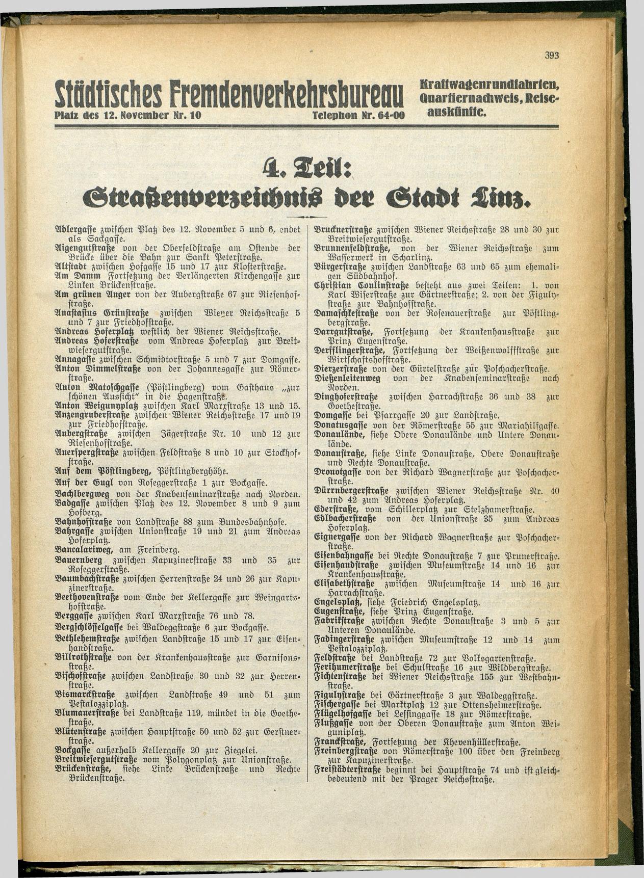 Amtliches Linzer Adreßbuch 1928 - Seite 395