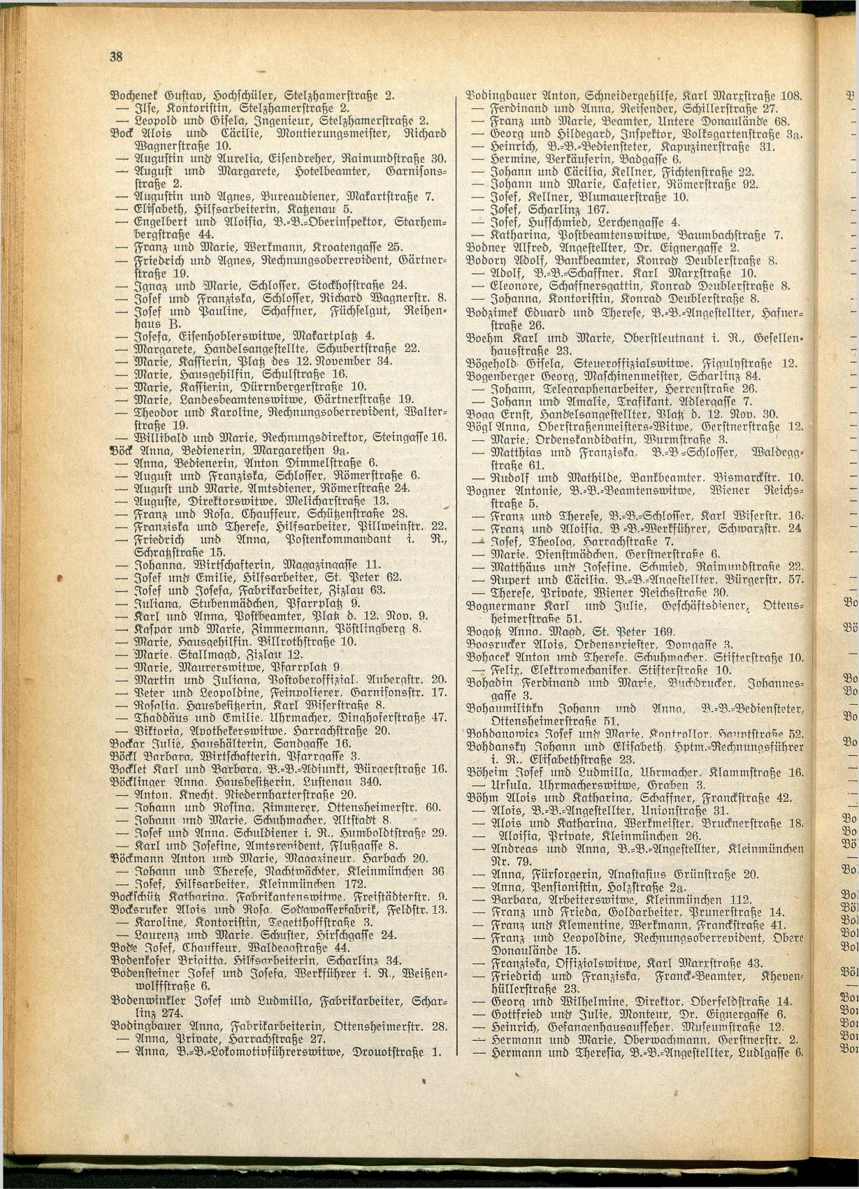 Amtliches Linzer Adreßbuch 1928 - Seite 40