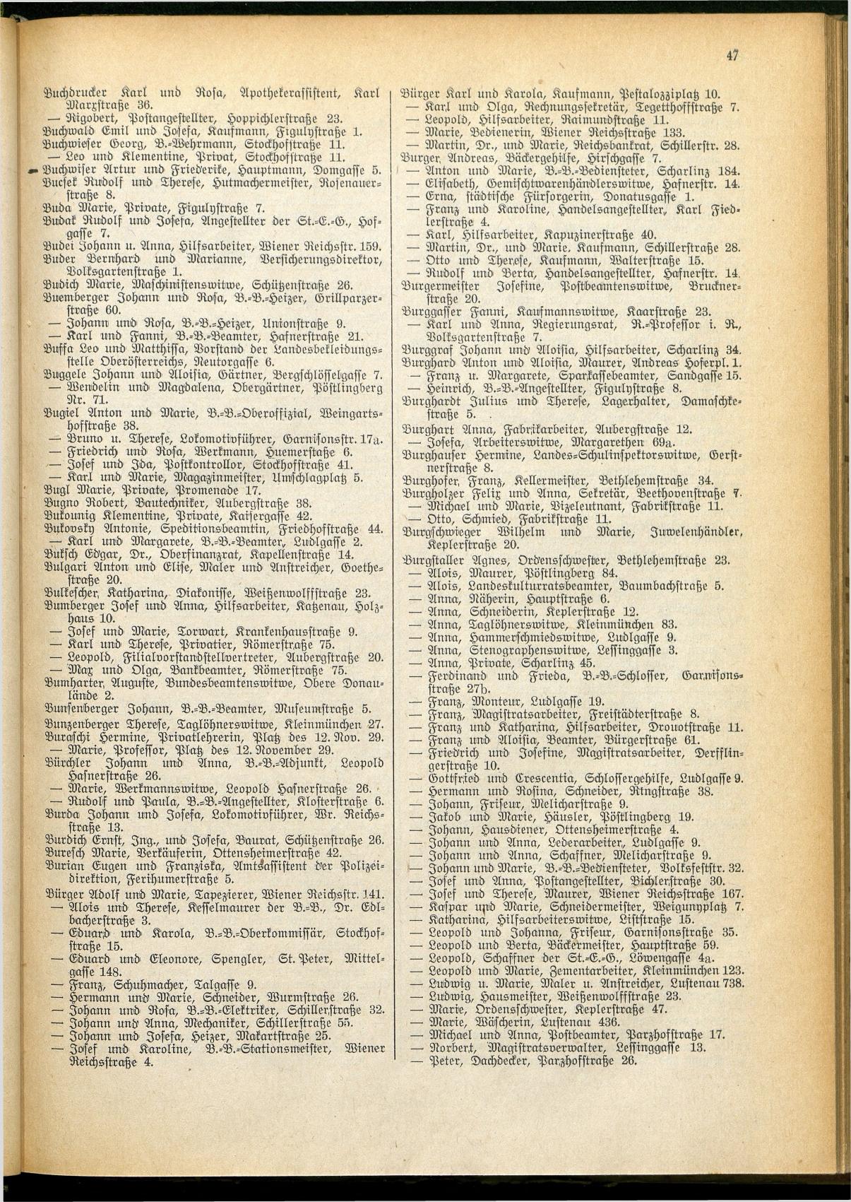 Amtliches Linzer Adreßbuch 1928 - Seite 49