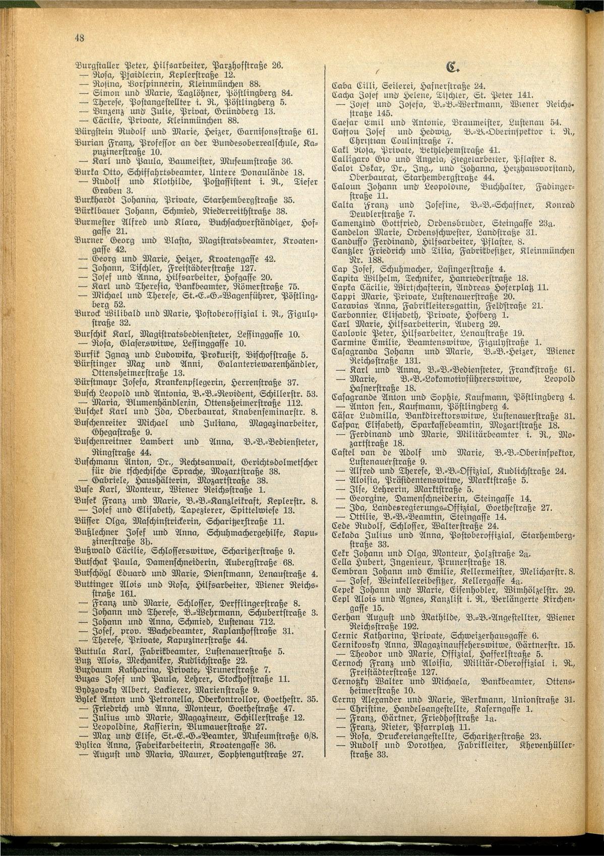 Amtliches Linzer Adreßbuch 1928 - Seite 50