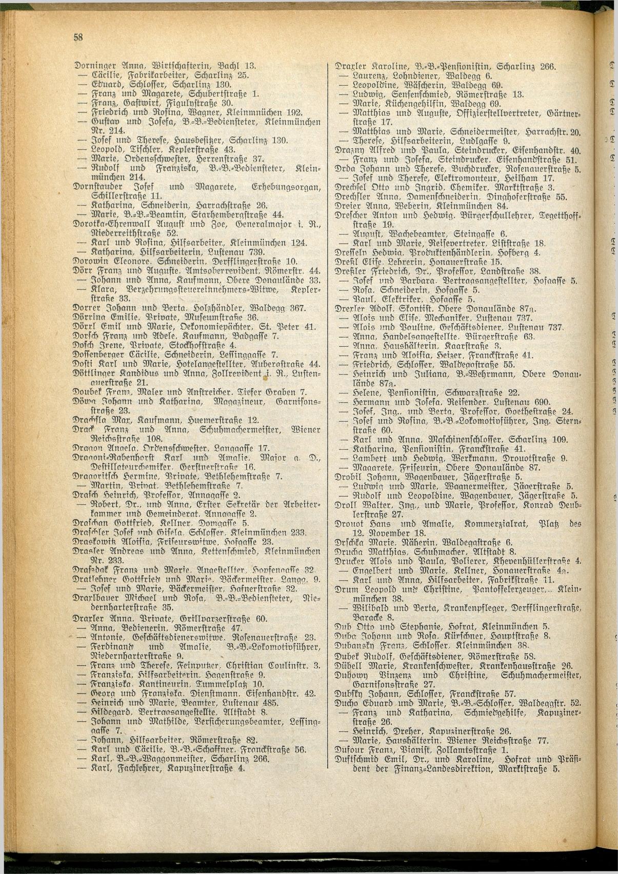 Amtliches Linzer Adreßbuch 1928 - Seite 60