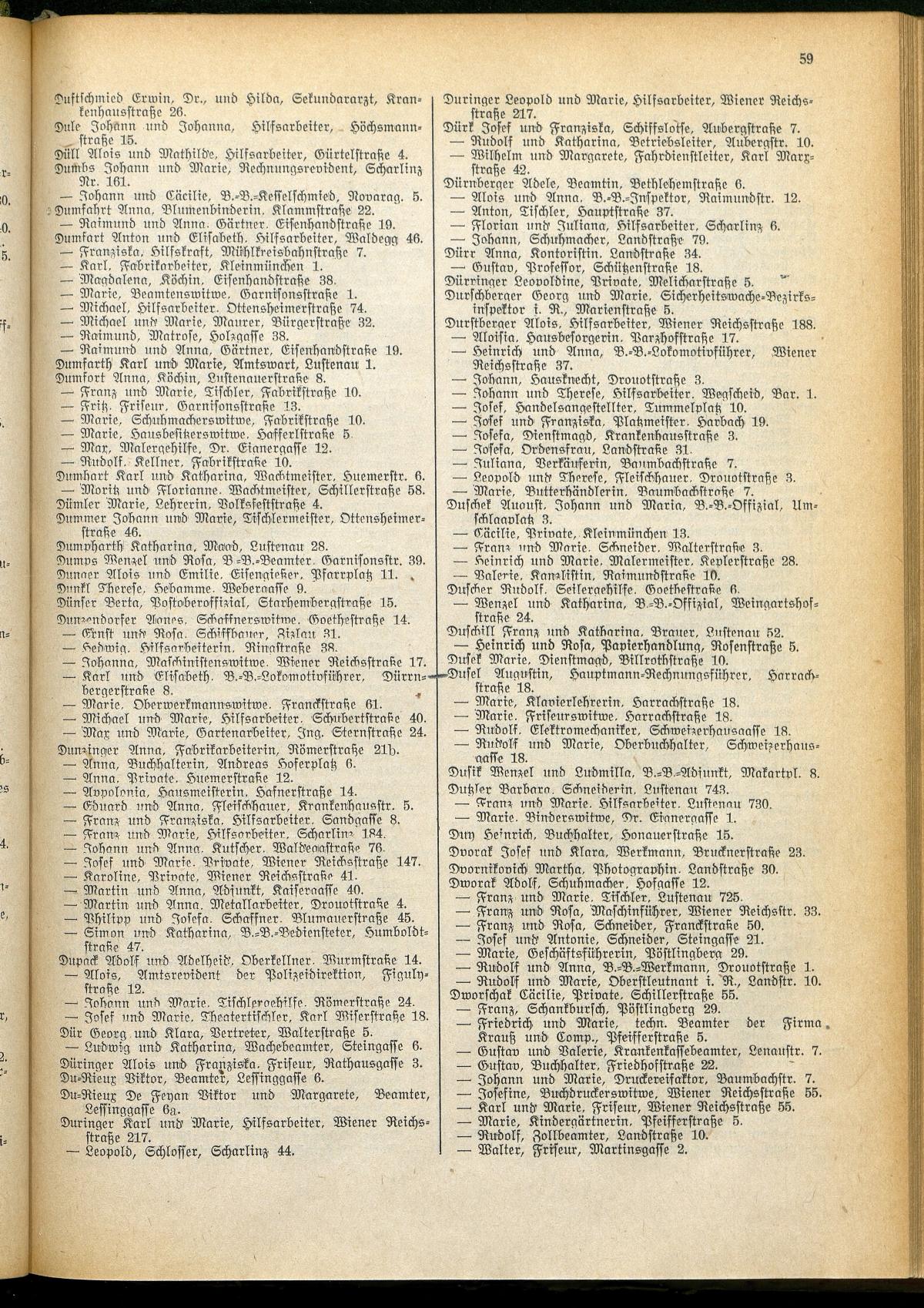 Amtliches Linzer Adreßbuch 1928 - Seite 61