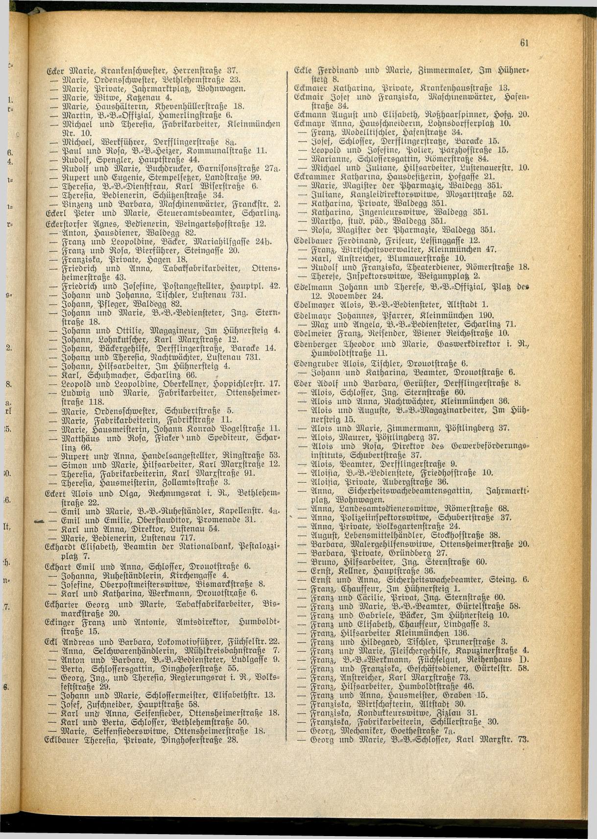 Amtliches Linzer Adreßbuch 1928 - Seite 63