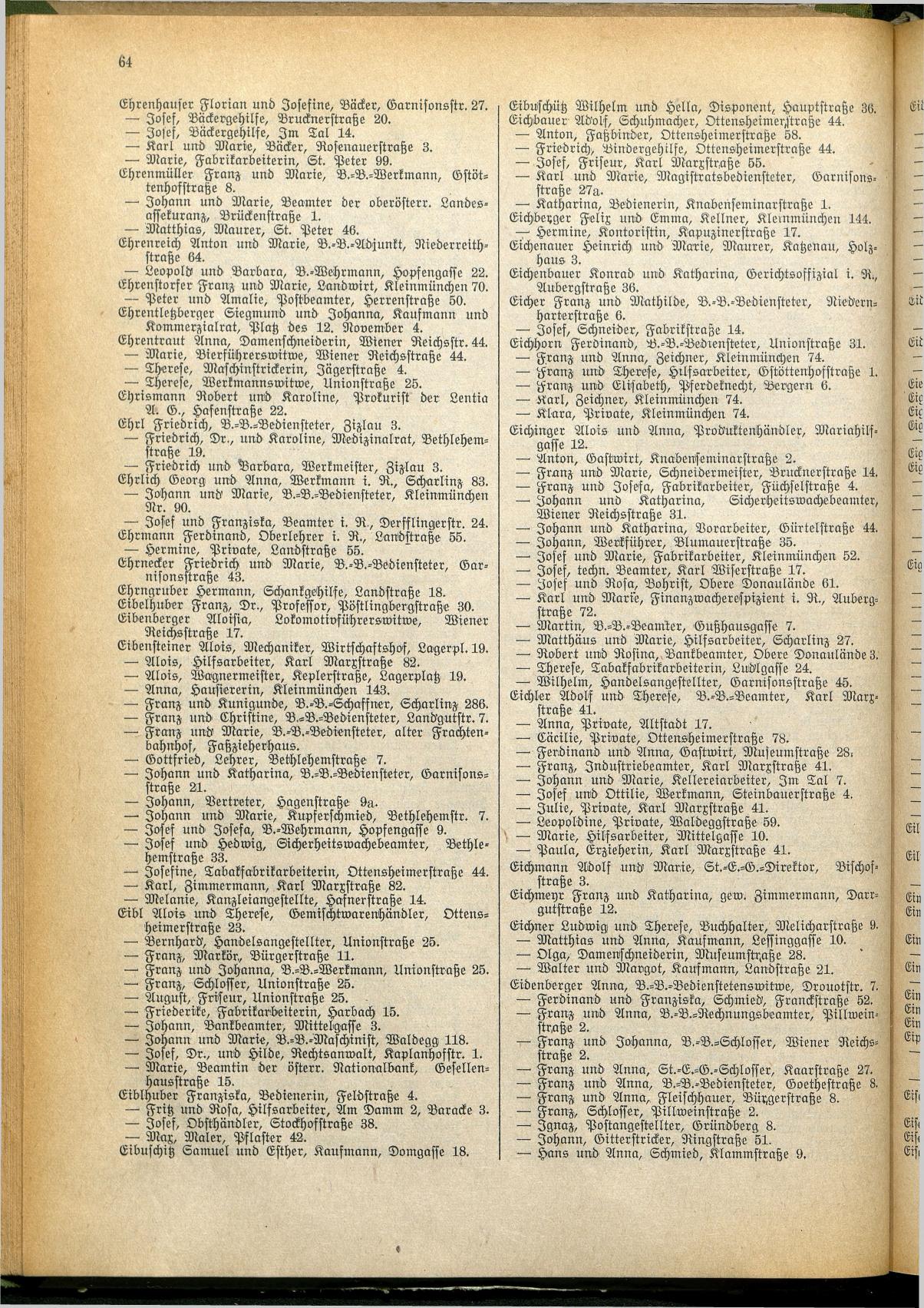 Amtliches Linzer Adreßbuch 1928 - Seite 66