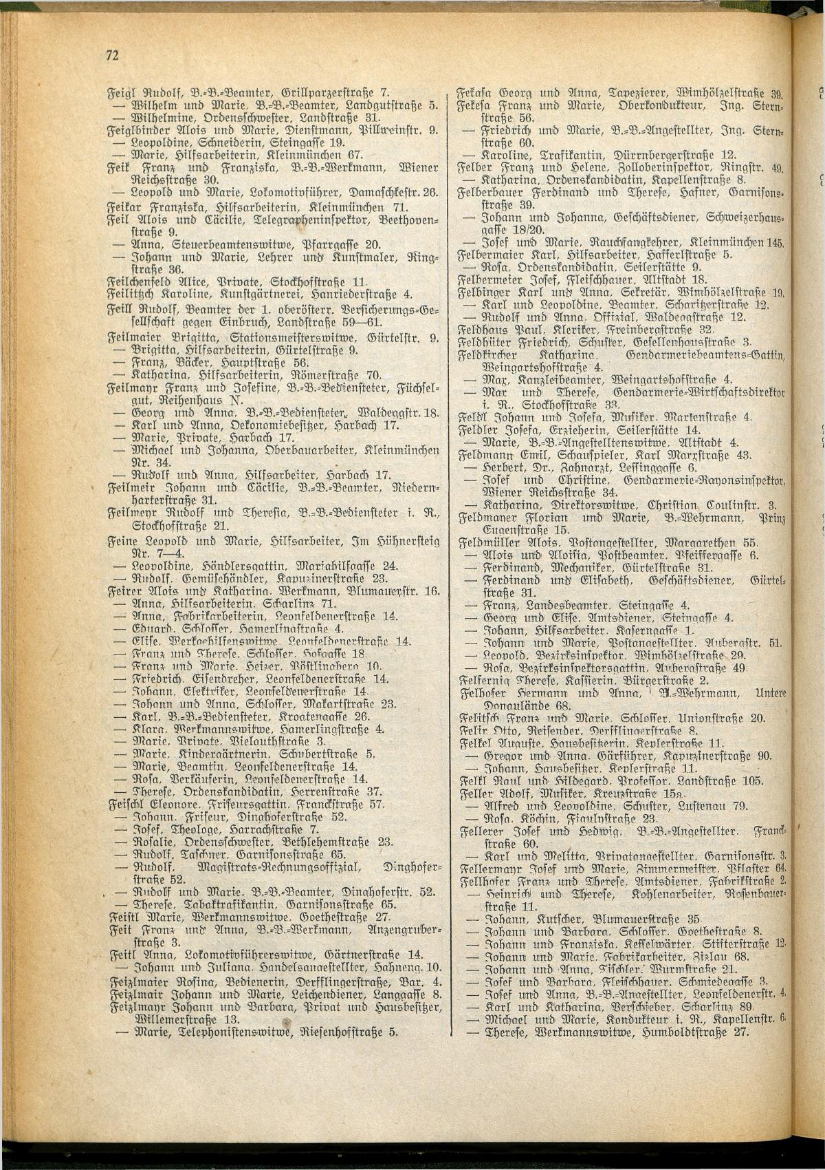 Amtliches Linzer Adreßbuch 1928 - Seite 74