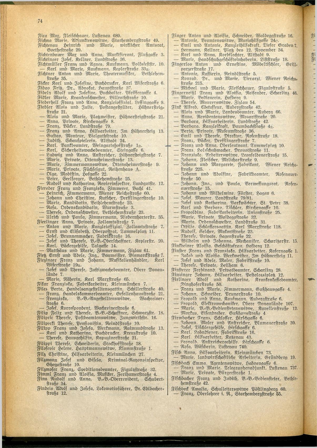 Amtliches Linzer Adreßbuch 1928 - Seite 76