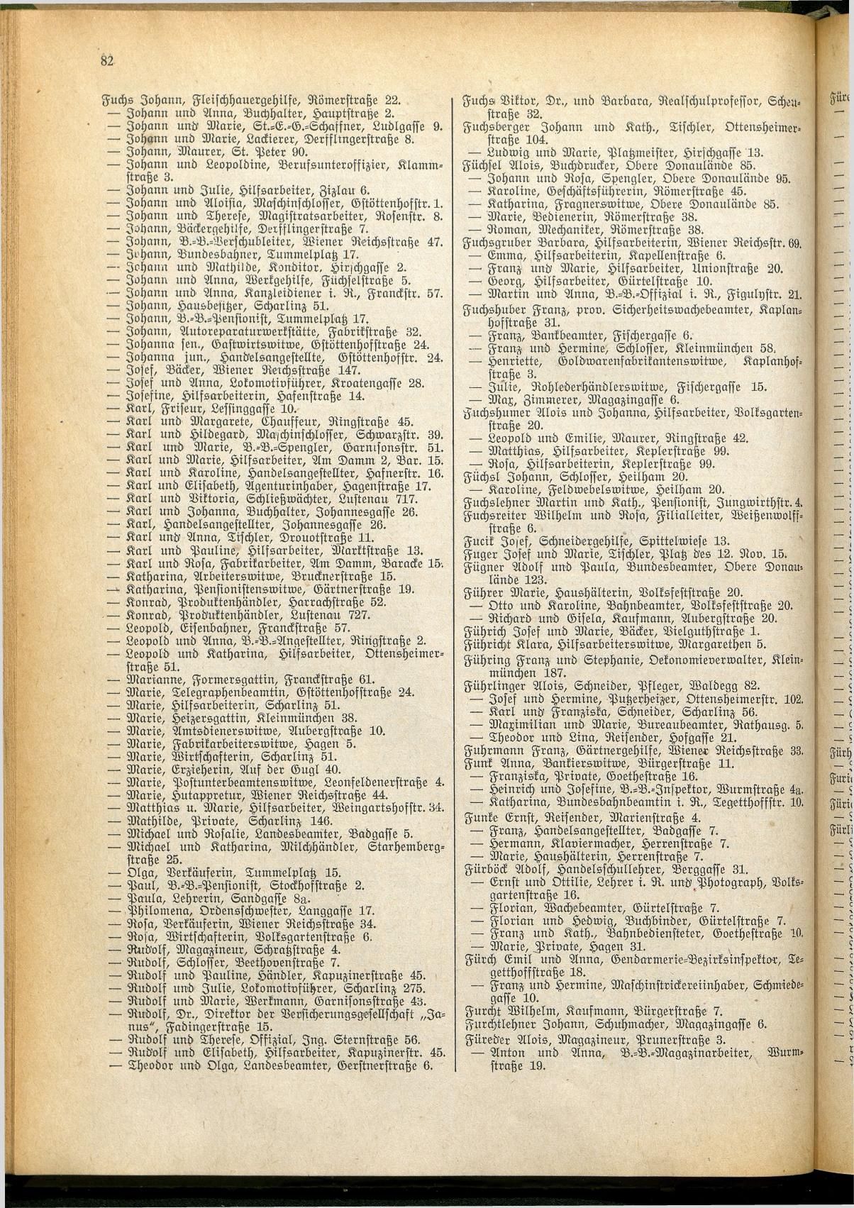 Amtliches Linzer Adreßbuch 1928 - Seite 84