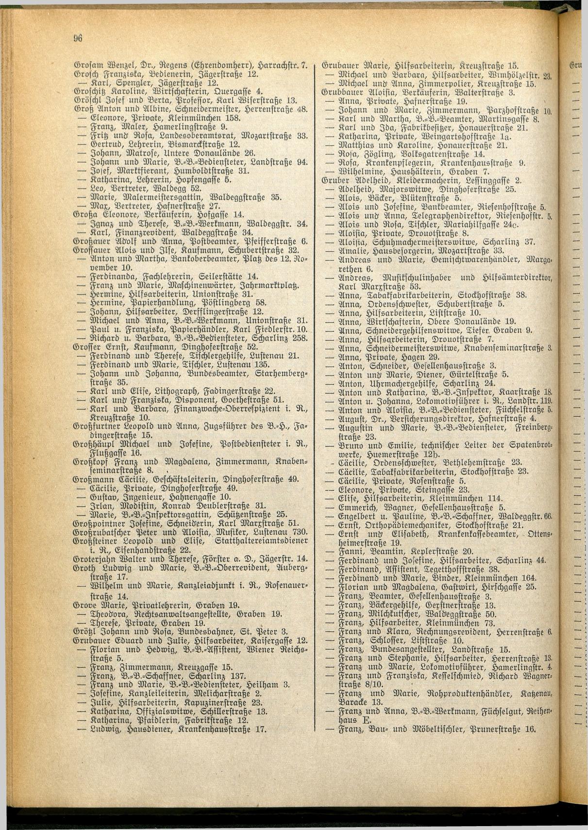 Amtliches Linzer Adreßbuch 1928 - Seite 98