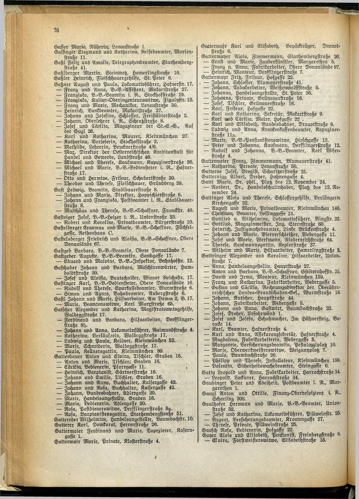 Amtliches Linzer Adreßbuch 1929 - Seite 100