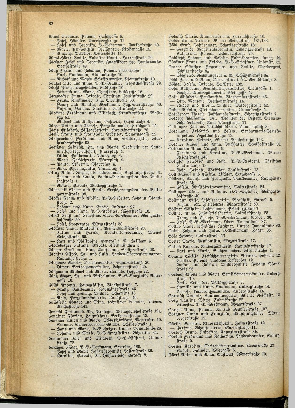 Amtliches Linzer Adreßbuch 1929 - Seite 104