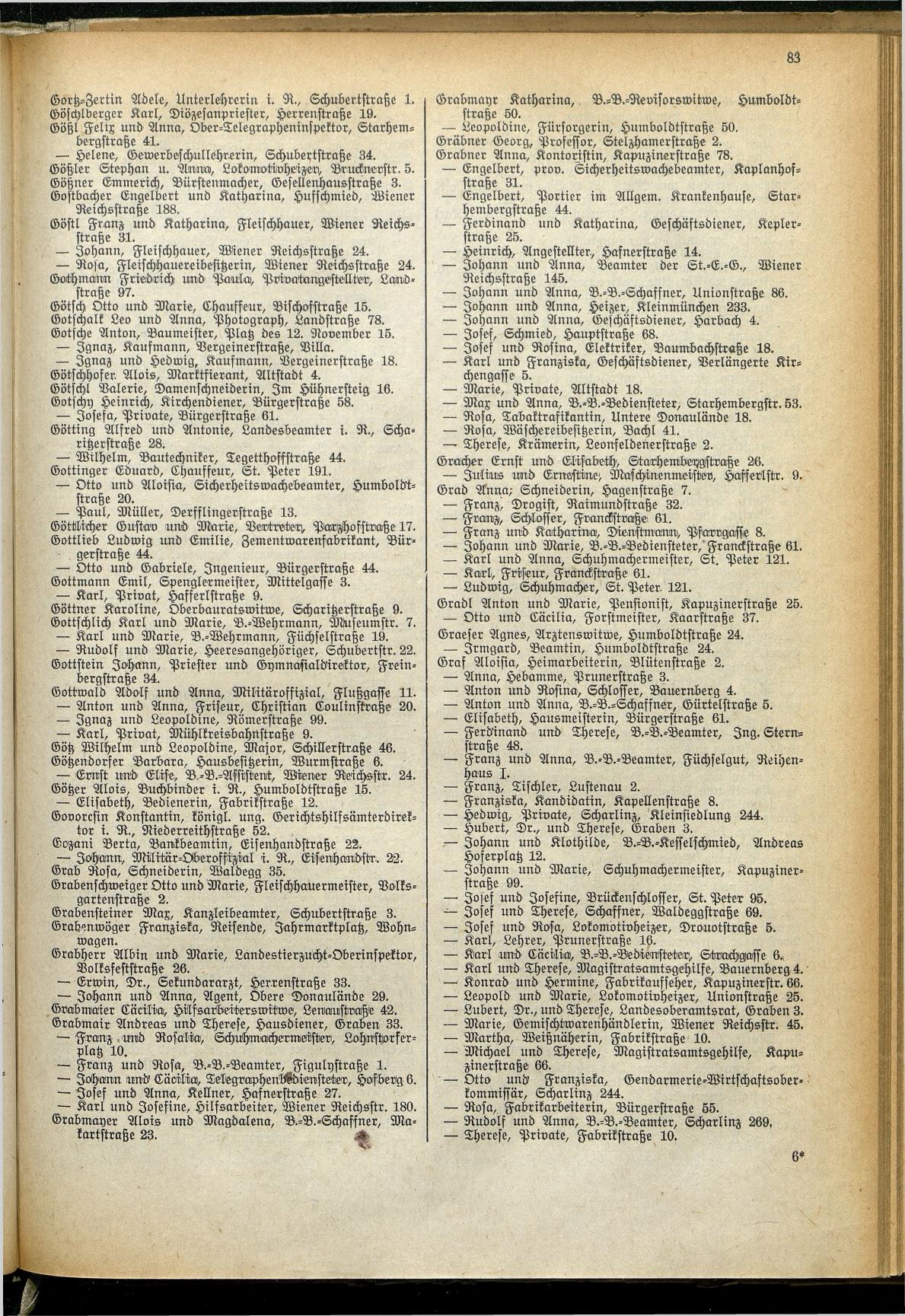 Amtliches Linzer Adreßbuch 1929 - Seite 105