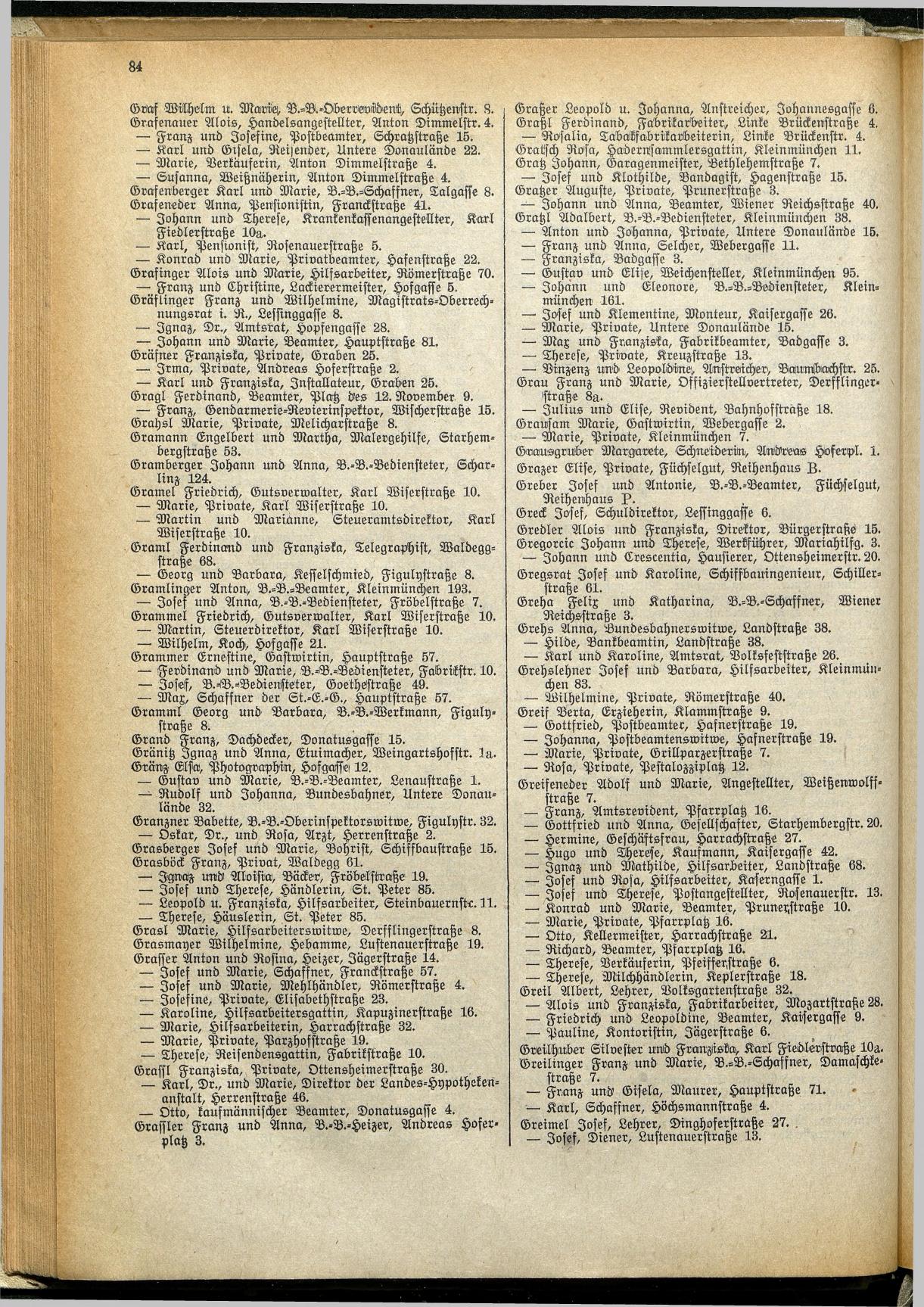 Amtliches Linzer Adreßbuch 1929 - Seite 106
