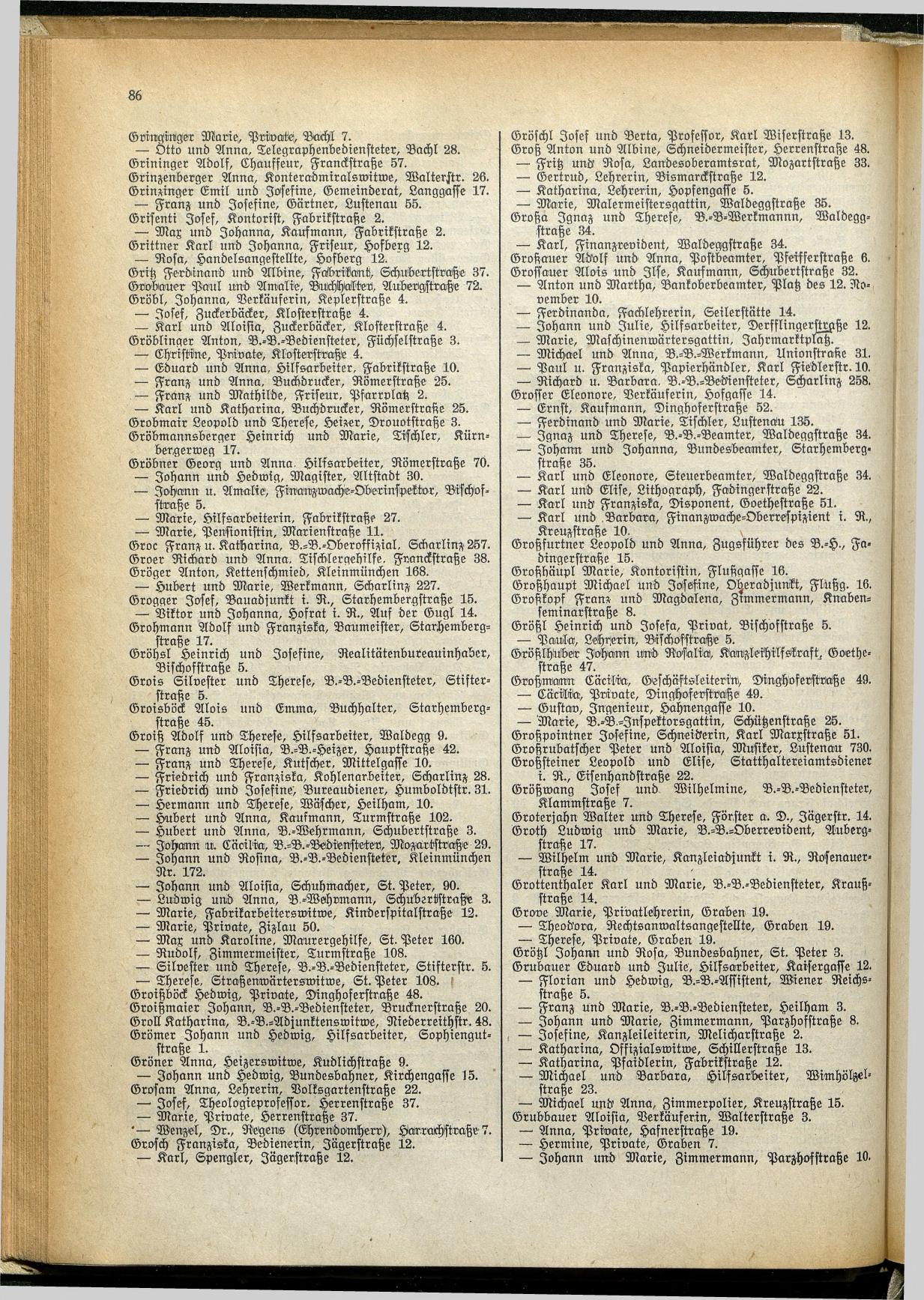 Amtliches Linzer Adreßbuch 1929 - Seite 108