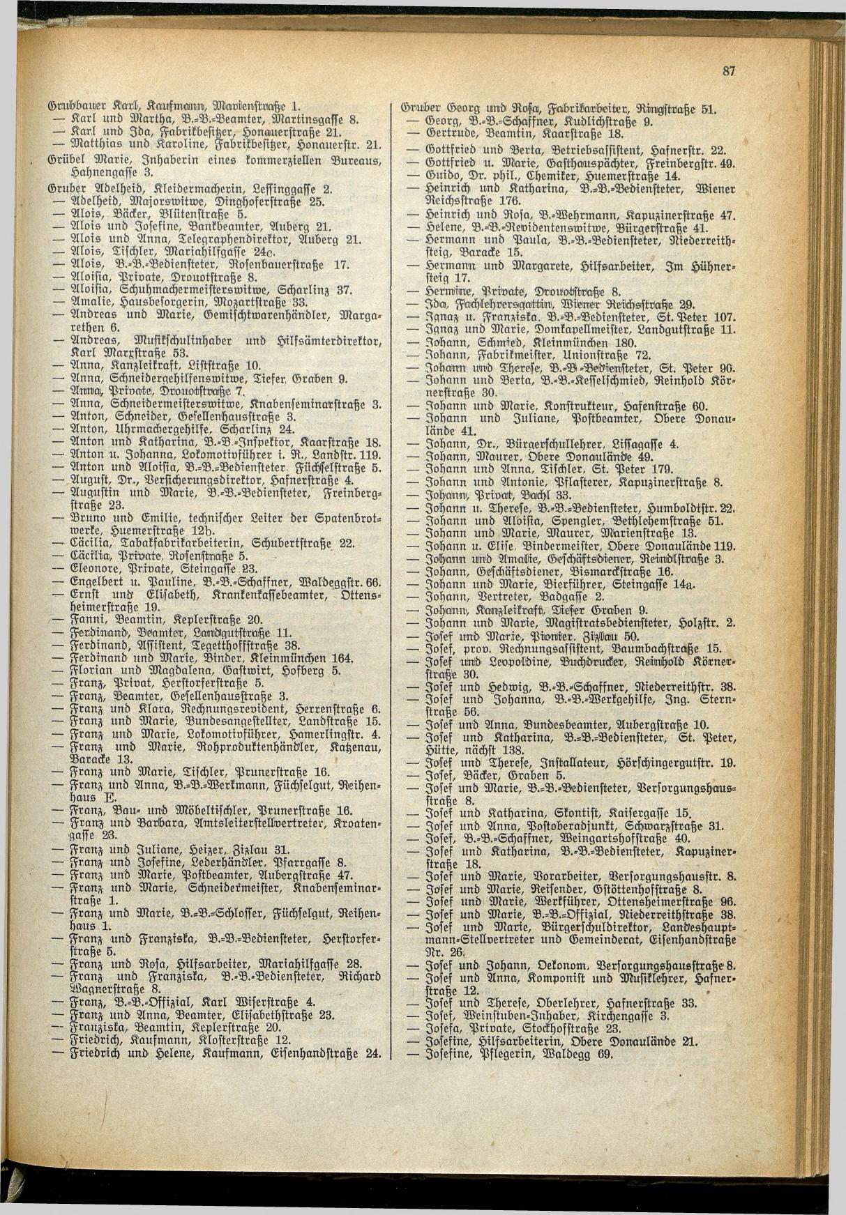 Amtliches Linzer Adreßbuch 1929 - Seite 109