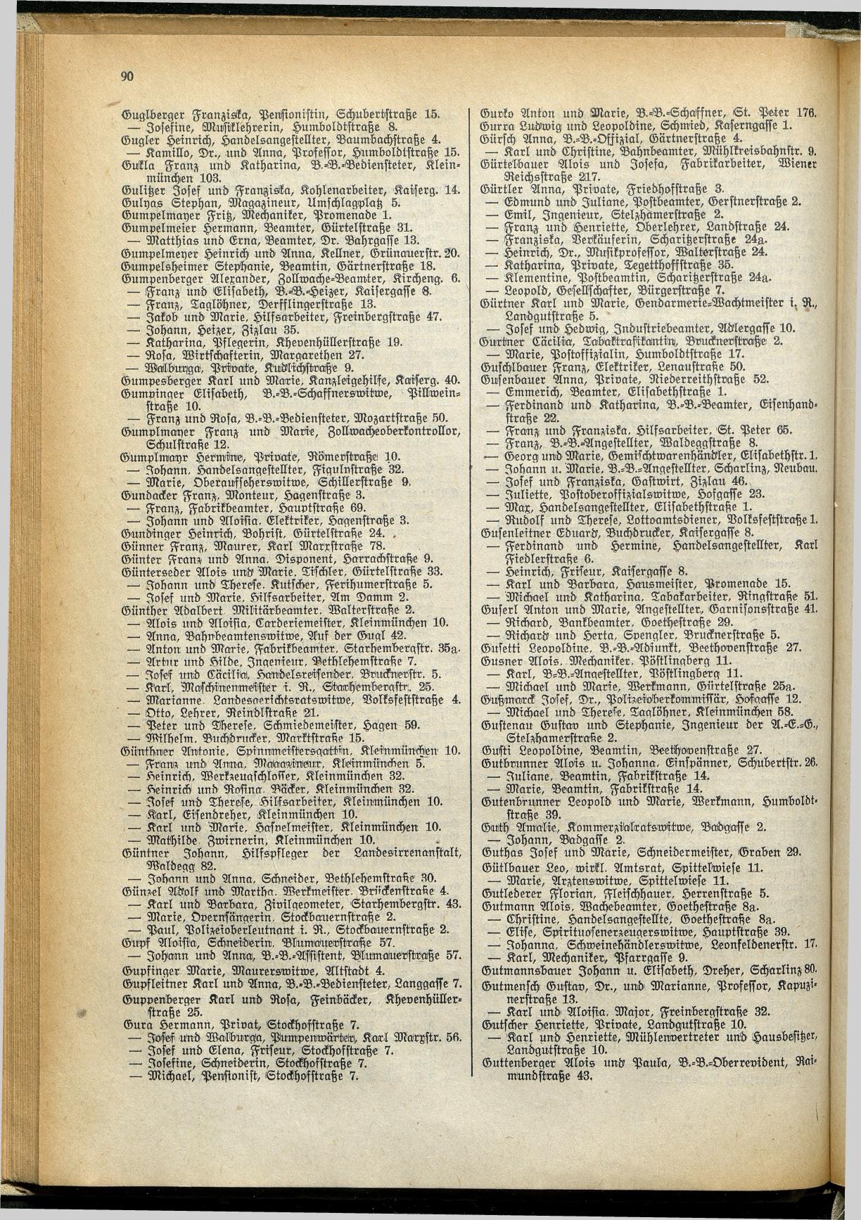 Amtliches Linzer Adreßbuch 1929 - Seite 112