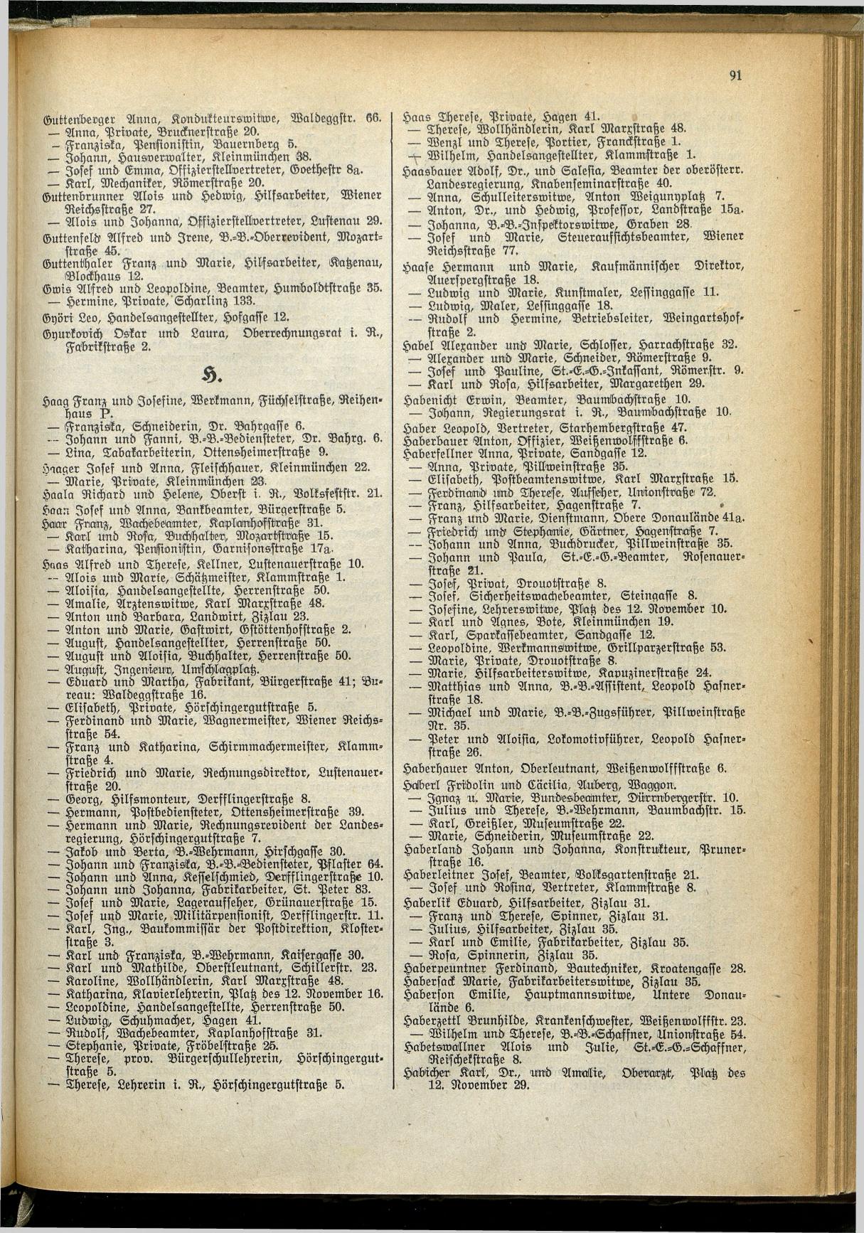Amtliches Linzer Adreßbuch 1929 - Seite 113