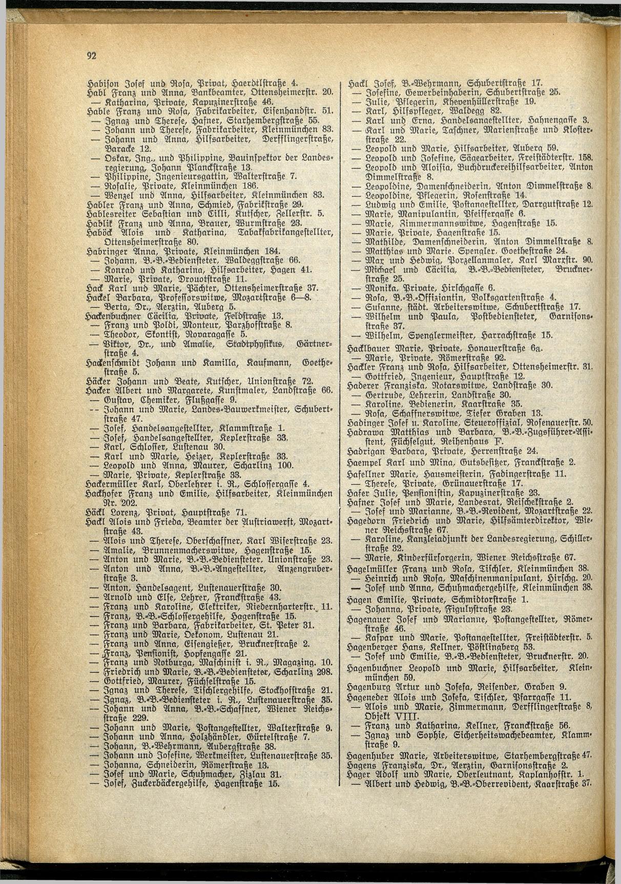 Amtliches Linzer Adreßbuch 1929 - Seite 114