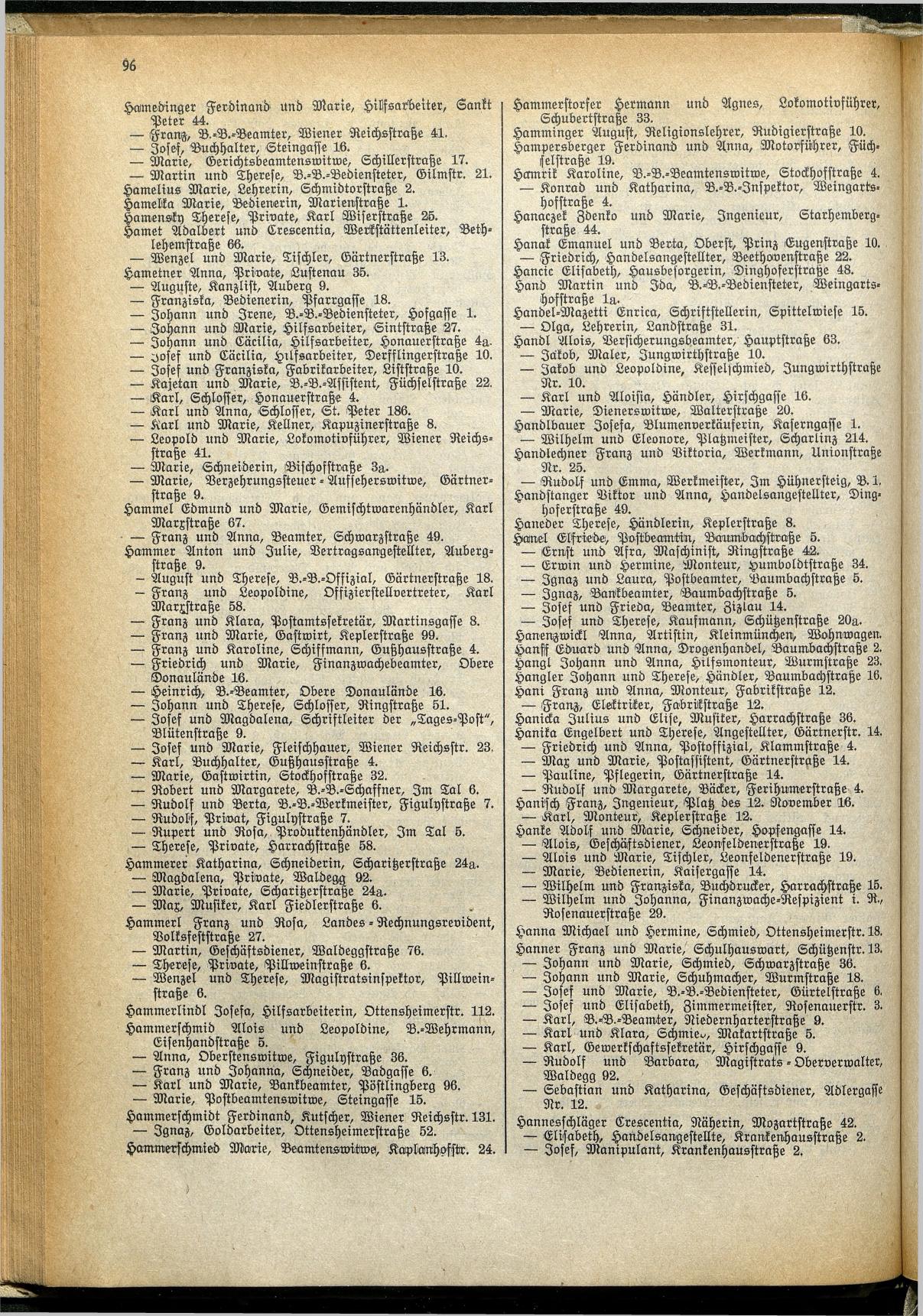 Amtliches Linzer Adreßbuch 1929 - Seite 118