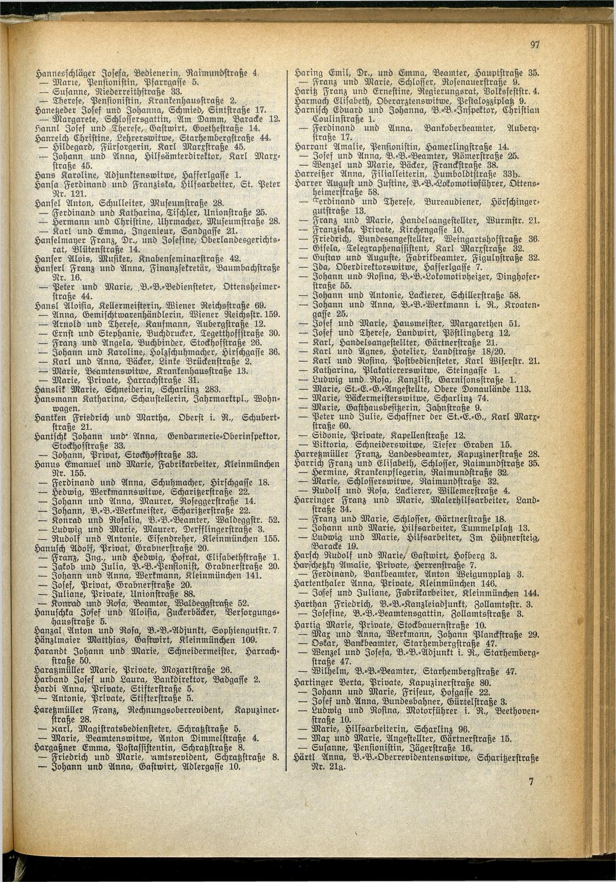 Amtliches Linzer Adreßbuch 1929 - Seite 119