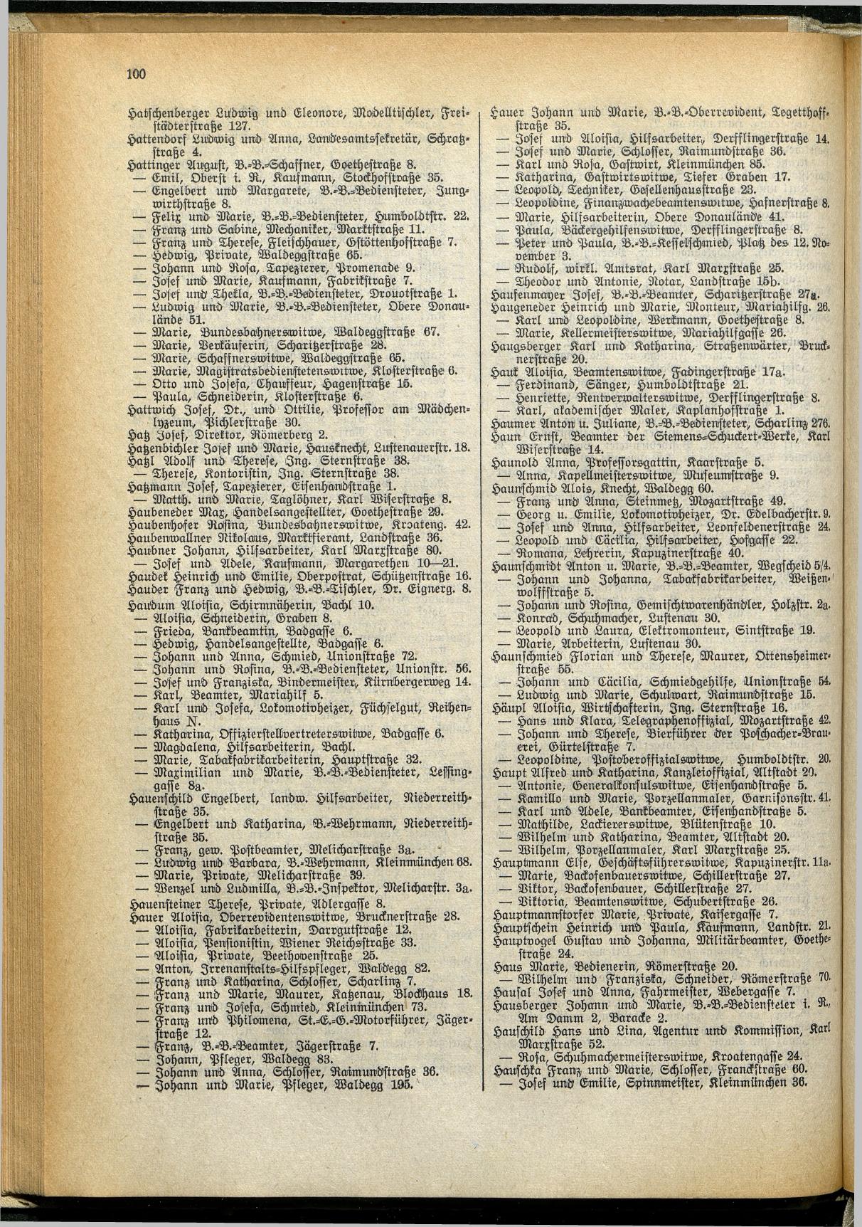 Amtliches Linzer Adreßbuch 1929 - Seite 122
