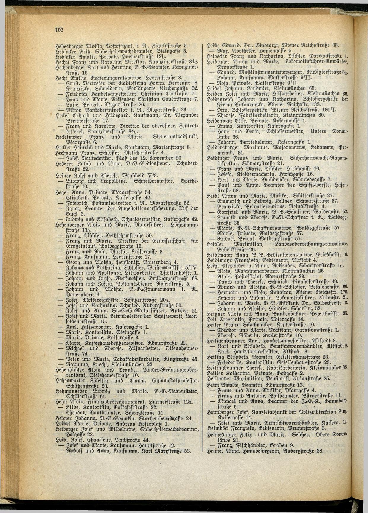 Amtliches Linzer Adreßbuch 1929 - Seite 124