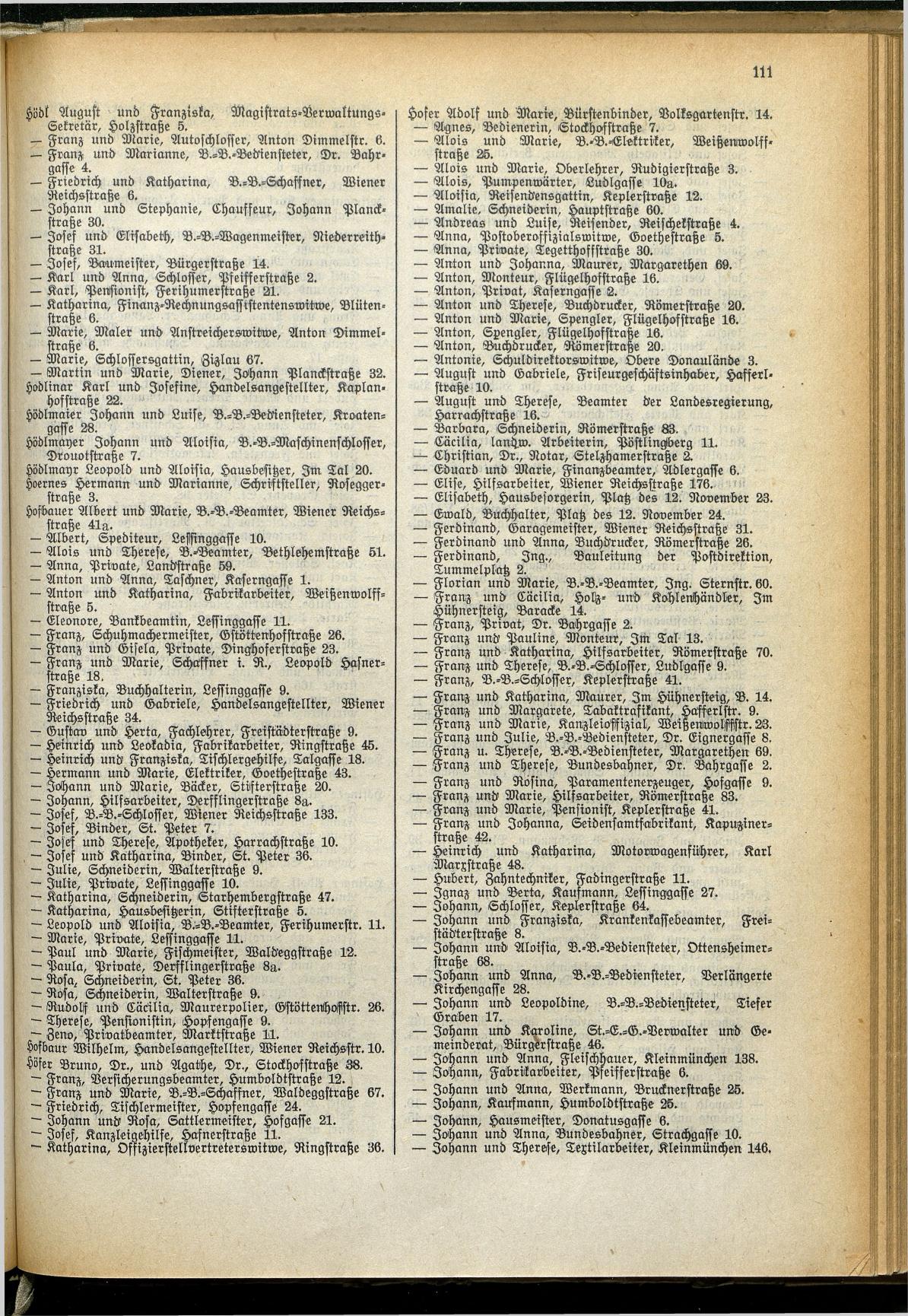 Amtliches Linzer Adreßbuch 1929 - Seite 133