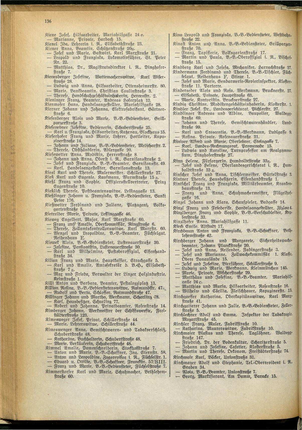 Amtliches Linzer Adreßbuch 1929 - Seite 158